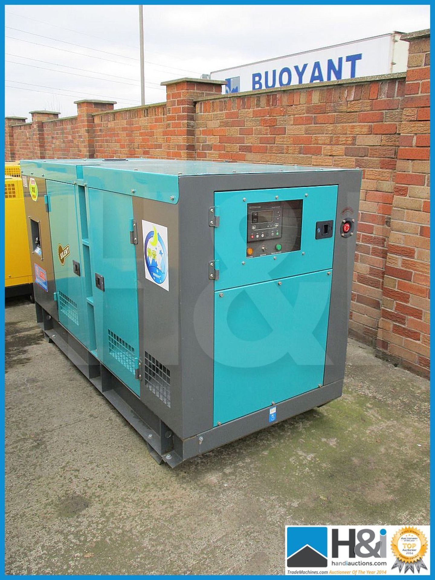 Brand new, unused Ashita AG3-80SBG 60KvA silent generator. No oil or water and ready for