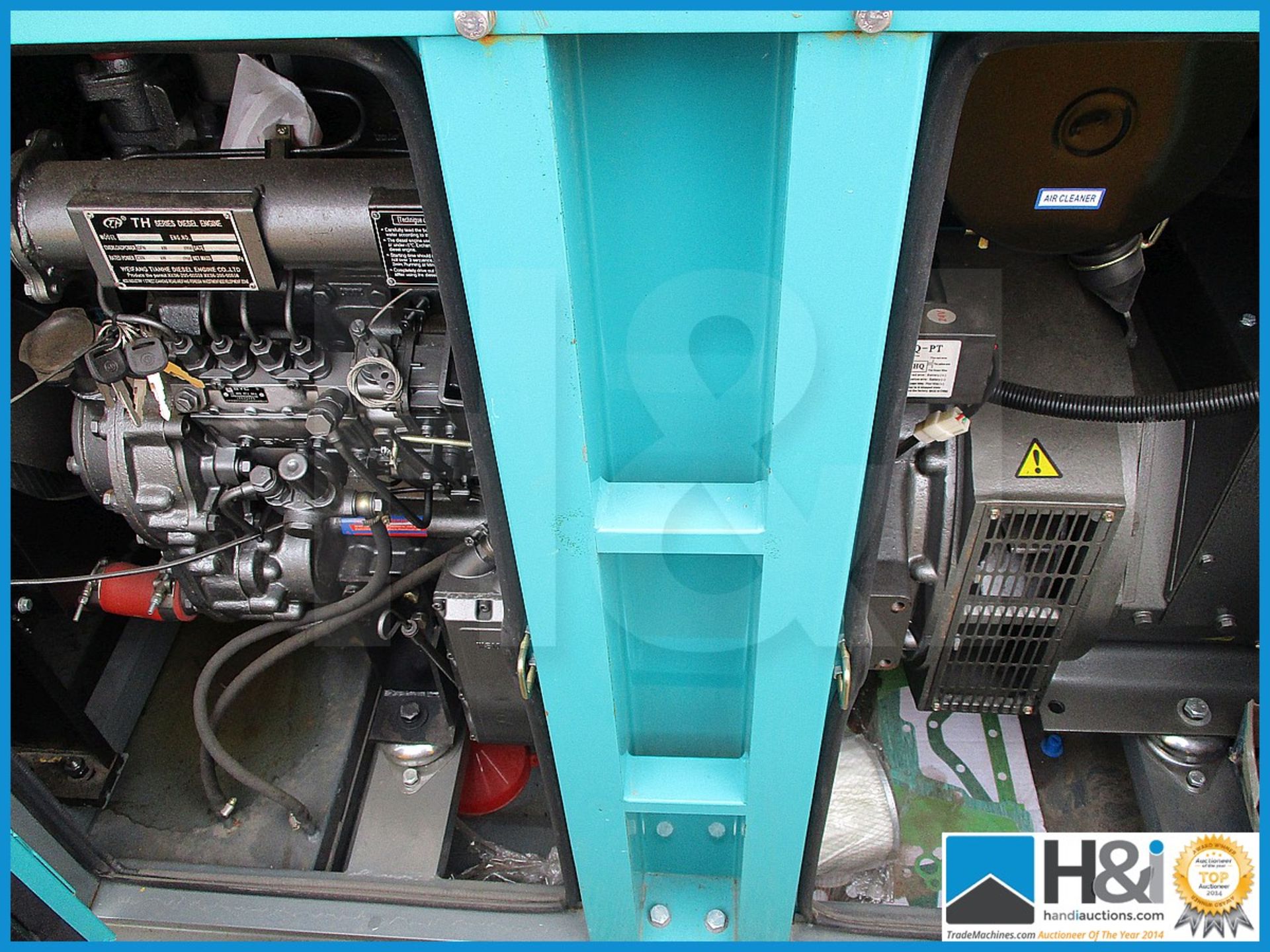 Brand new, unused Ashita AG3-80SBG 60KvA silent generator. No oil or water and ready for - Image 6 of 6