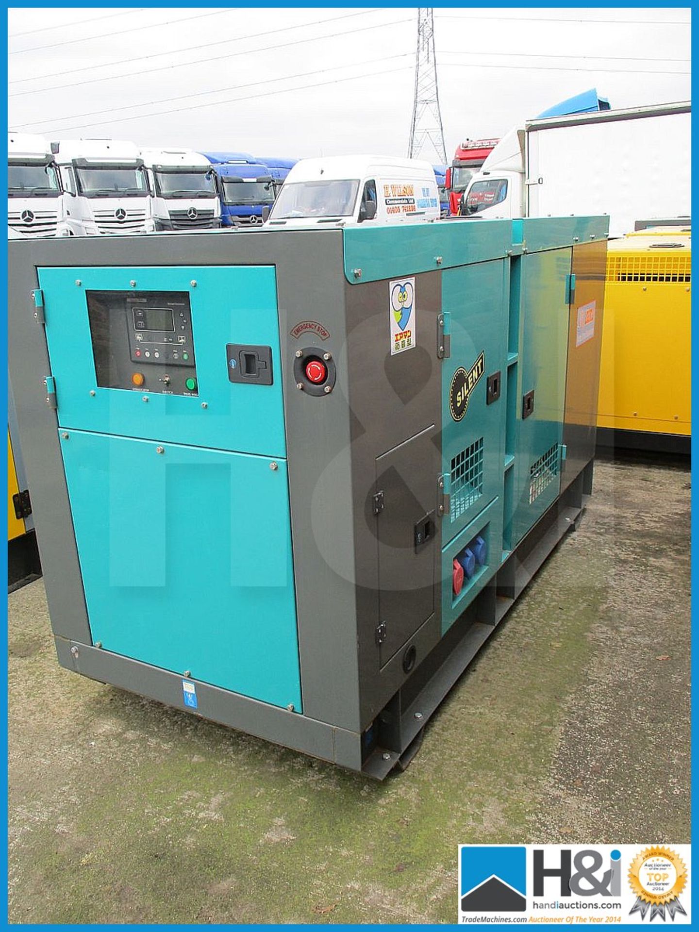 Brand new, unused Ashita AG3-80SBG 60KvA silent generator. No oil or water and ready for - Image 3 of 6