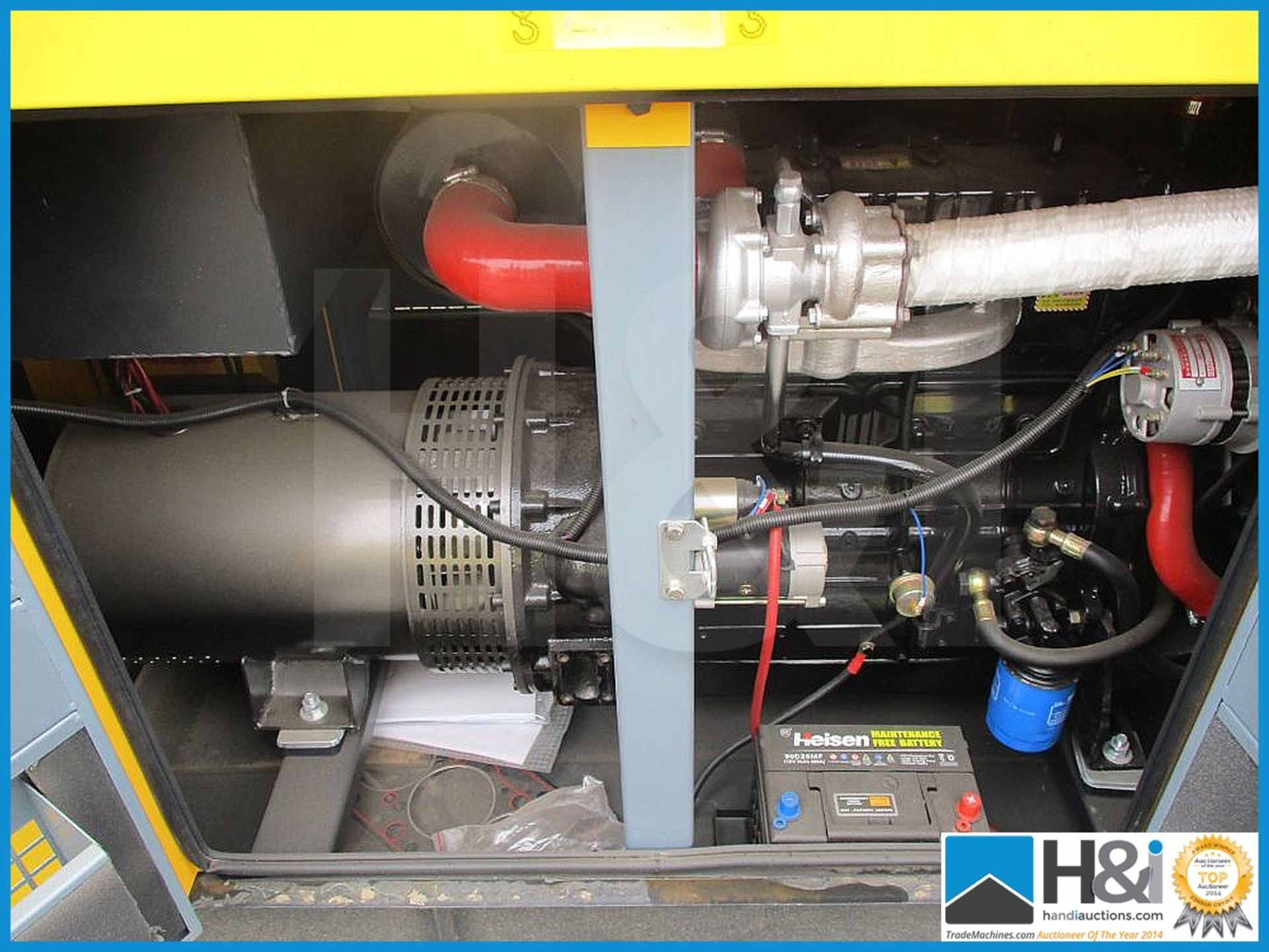 Brand new, unused yellow Kawakenki KK-50KvA generator. No oil or water and ready for transportation. - Image 4 of 5
