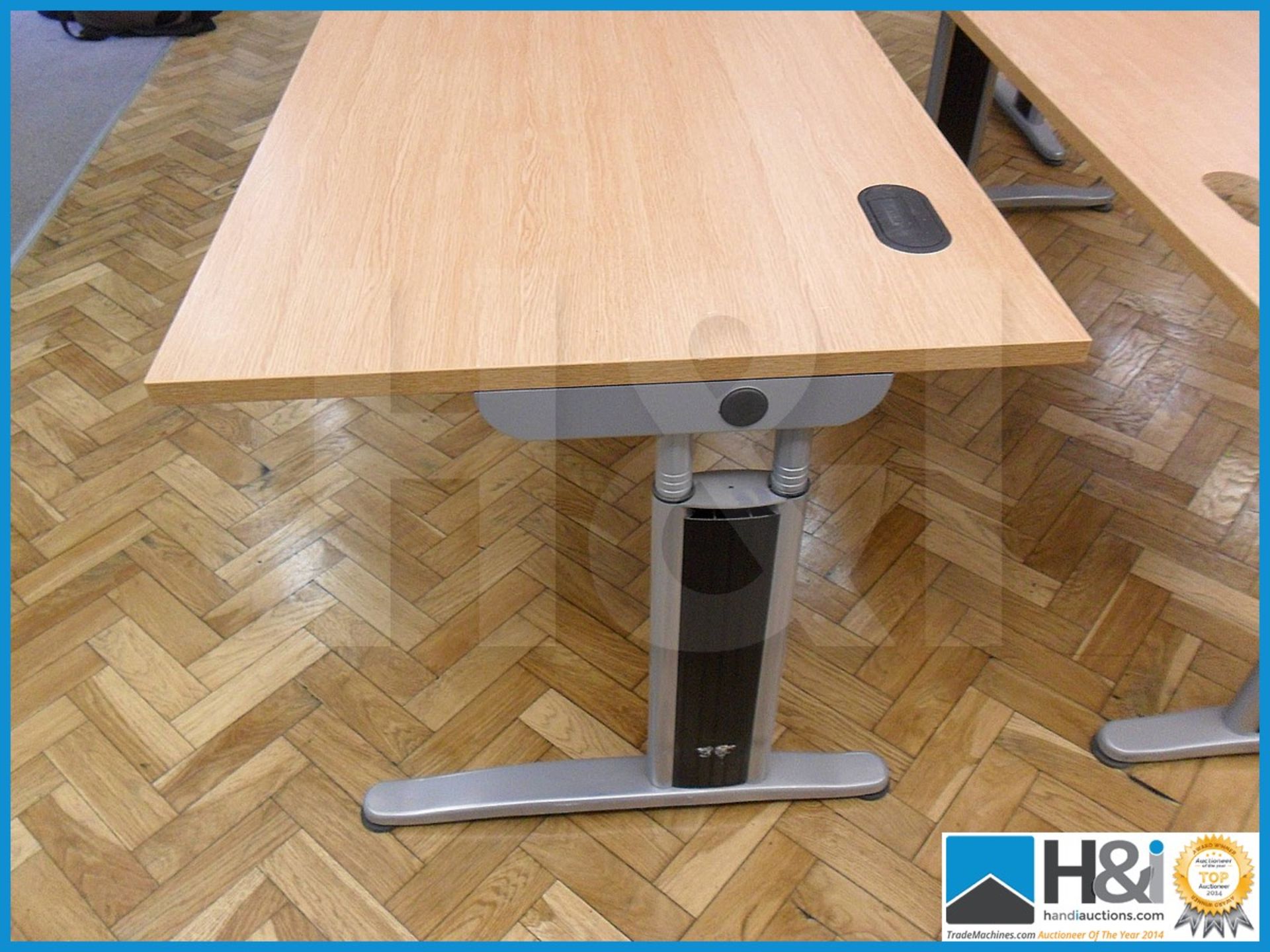 Good height adjustable desk workstation. 1600x800 - Image 3 of 3