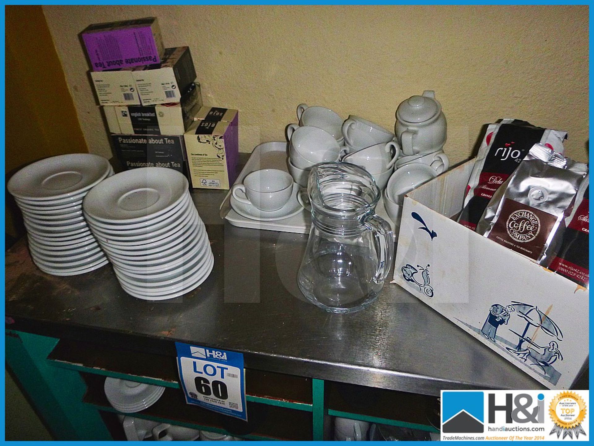 Excellent mixed lot of contents of small behind-bar storage including tea cups, saucers, milk jugs, - Image 2 of 5