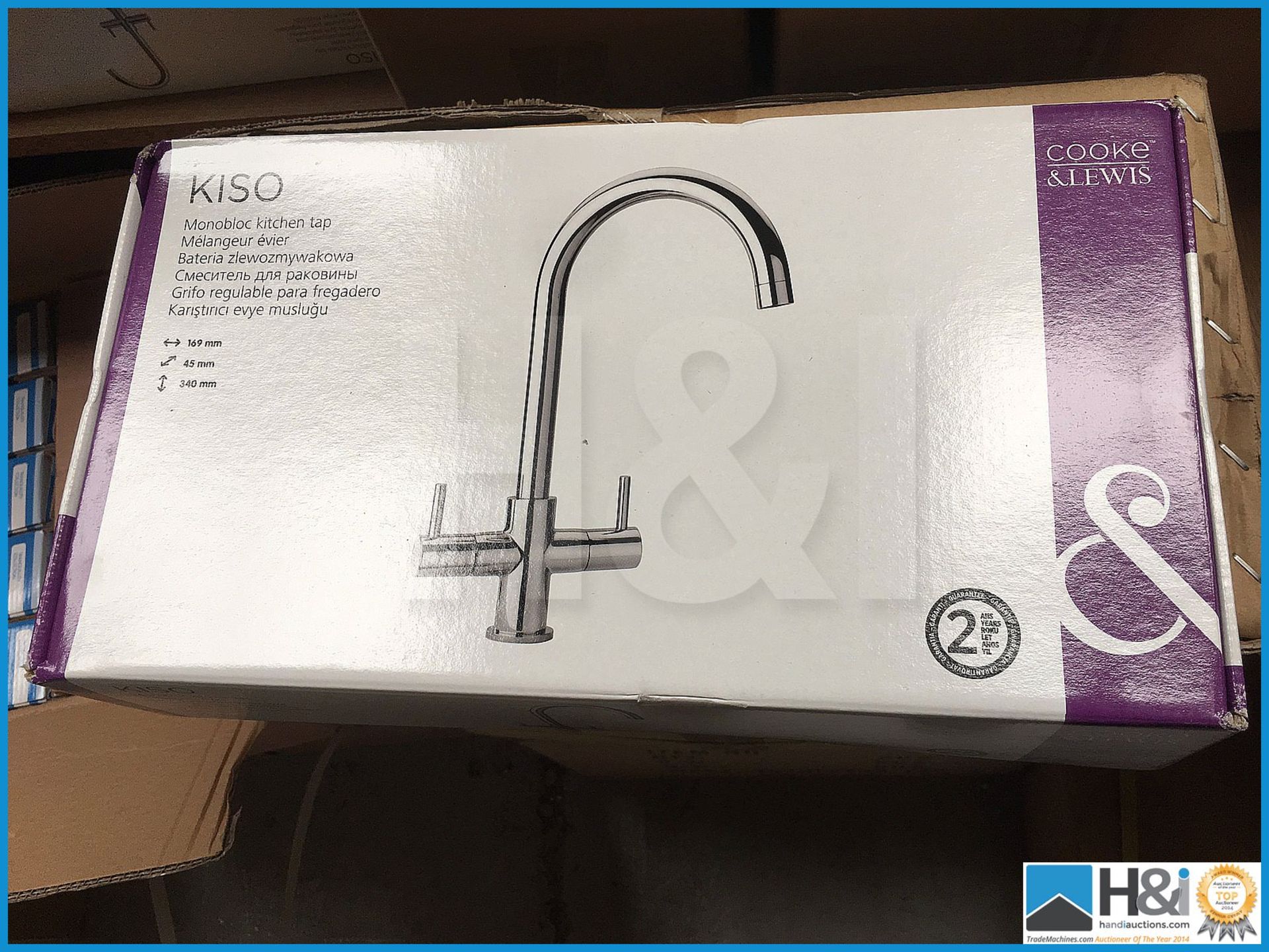 Cooke and Lewis Kiso polished chrome monobloc kitchen tap. Unused and boxed. Suggested manufacturers