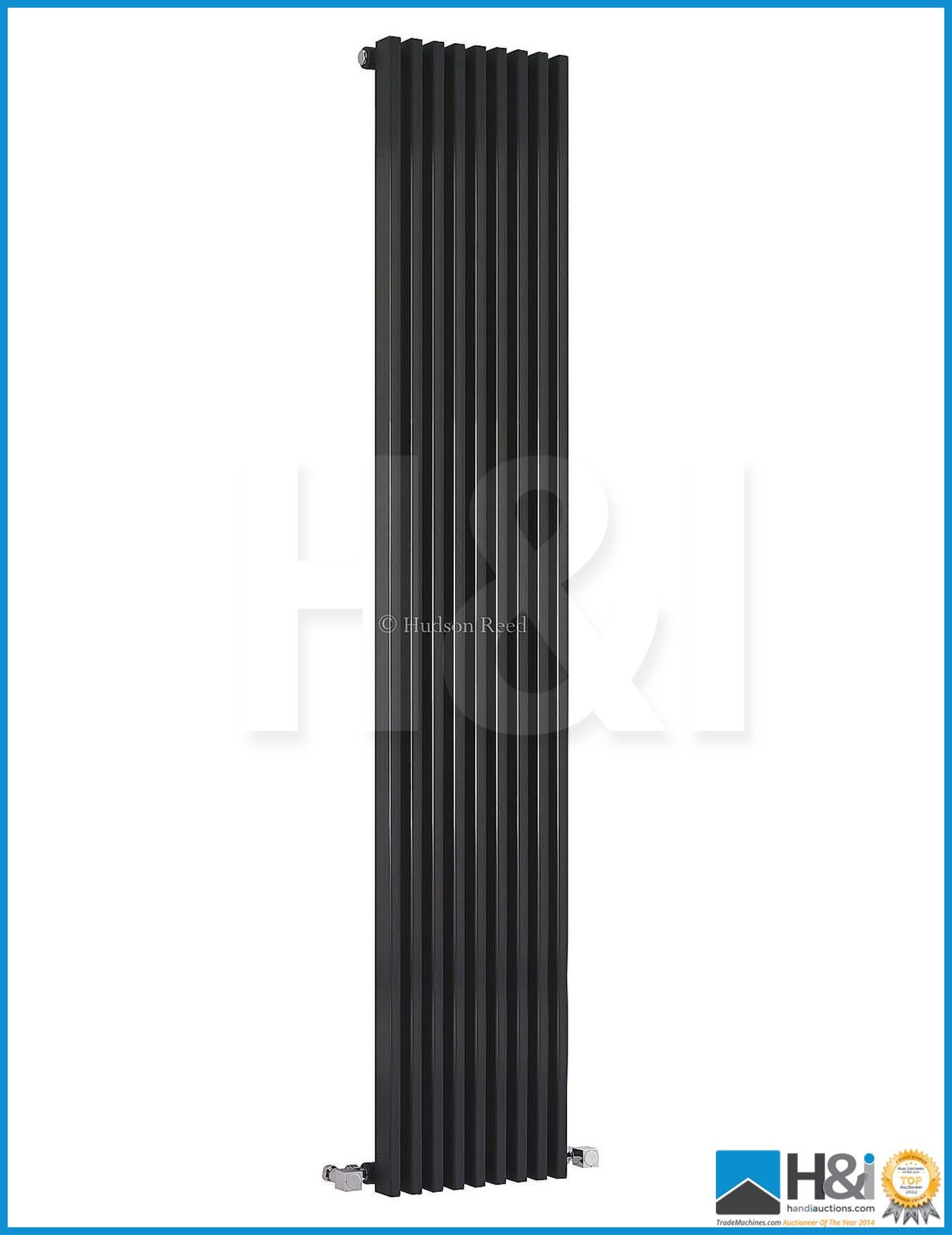 Designer Hudson Reed HLB90 Parallel radiator in gloss black 1800x350. Unused and boxed. Suggested ma