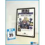 Framed Ford promo artwork for Miller Lite 200. Ex Cosworth works. MC: N/A CILN: N/A