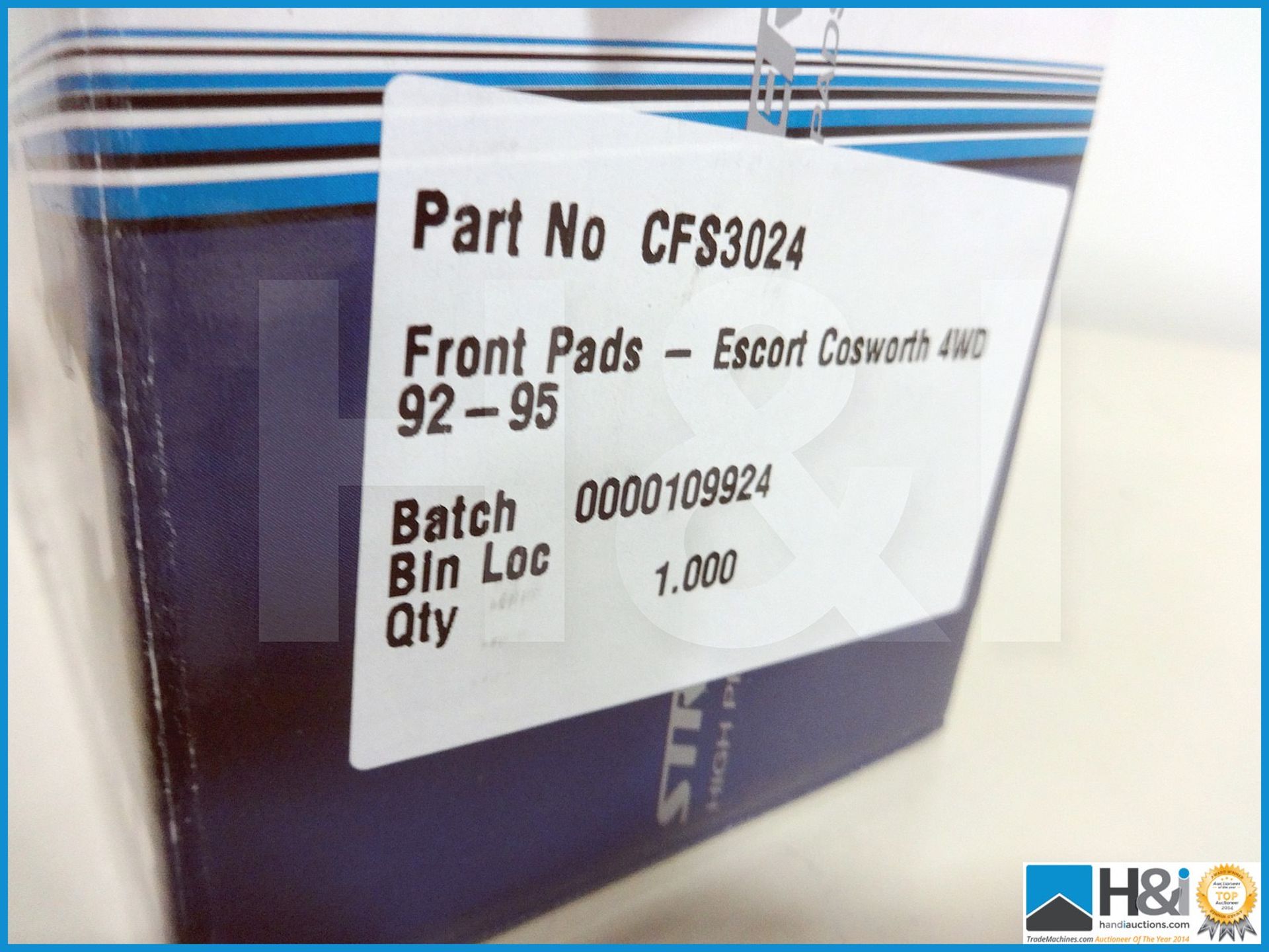 10 off Escort Cosworth 4WD 92-95 front brake pads. New and boxed. MC: CFS3024 CILN: 14 - Image 3 of 3