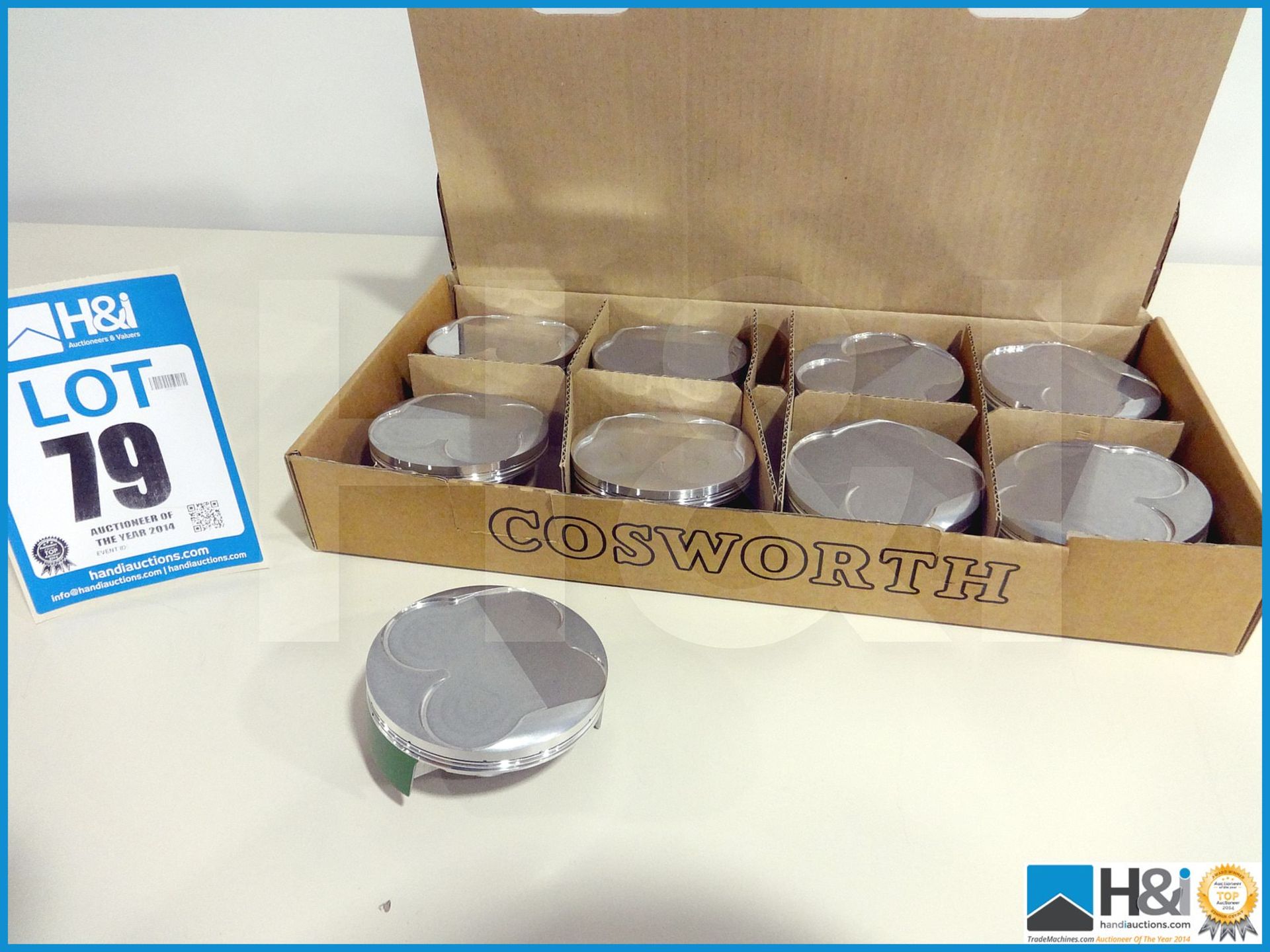 Set of 8 off Cosworth XG 3.0L pistons. Brand new and unsued. RRP GBP 1,600. MC: XG2537 CILN: 110