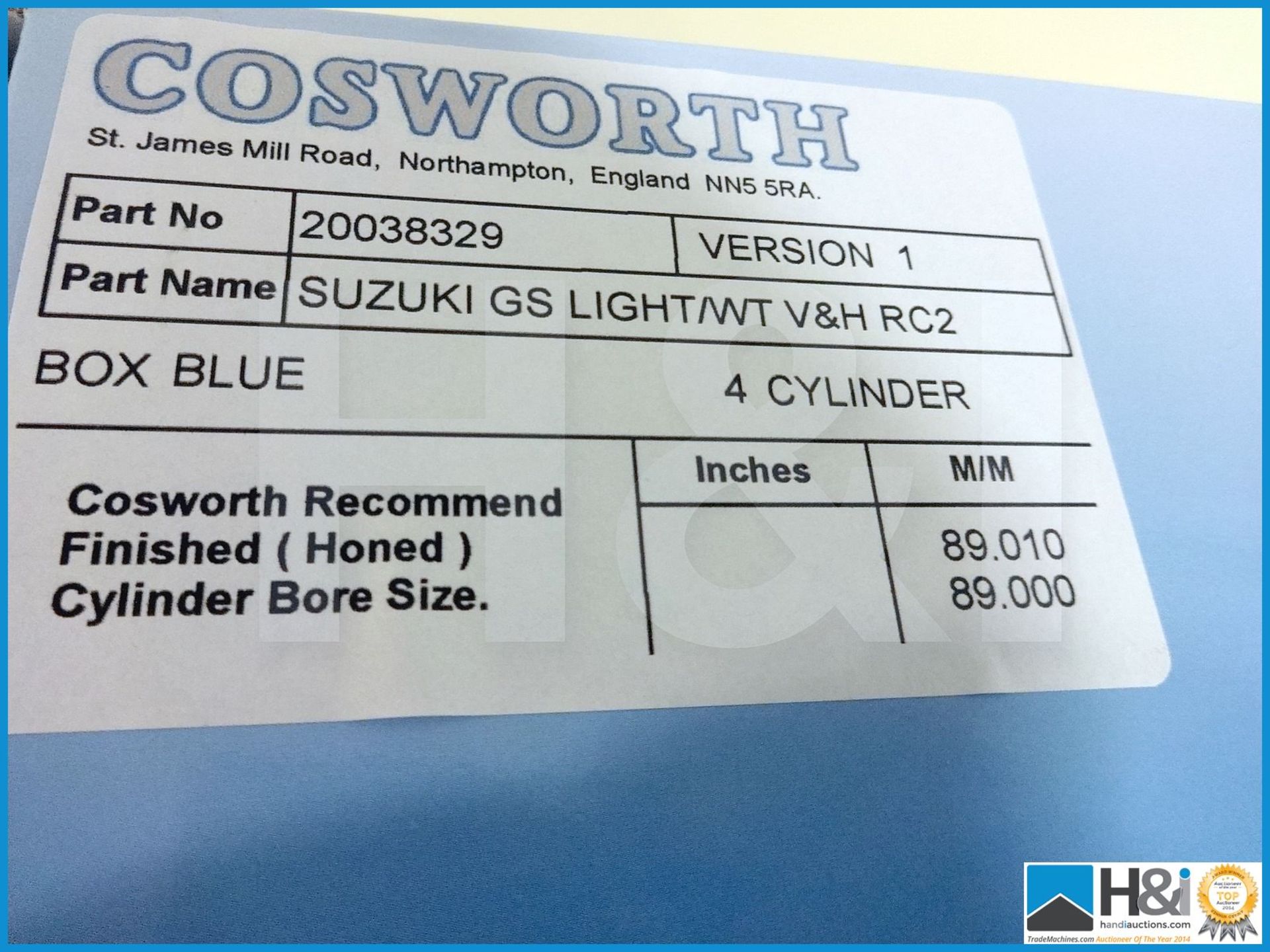 1 off Suzuki GS light weight V&H RC2 piston. Brand new and unused. MC: 20038329 CILN: 123 - Image 3 of 3