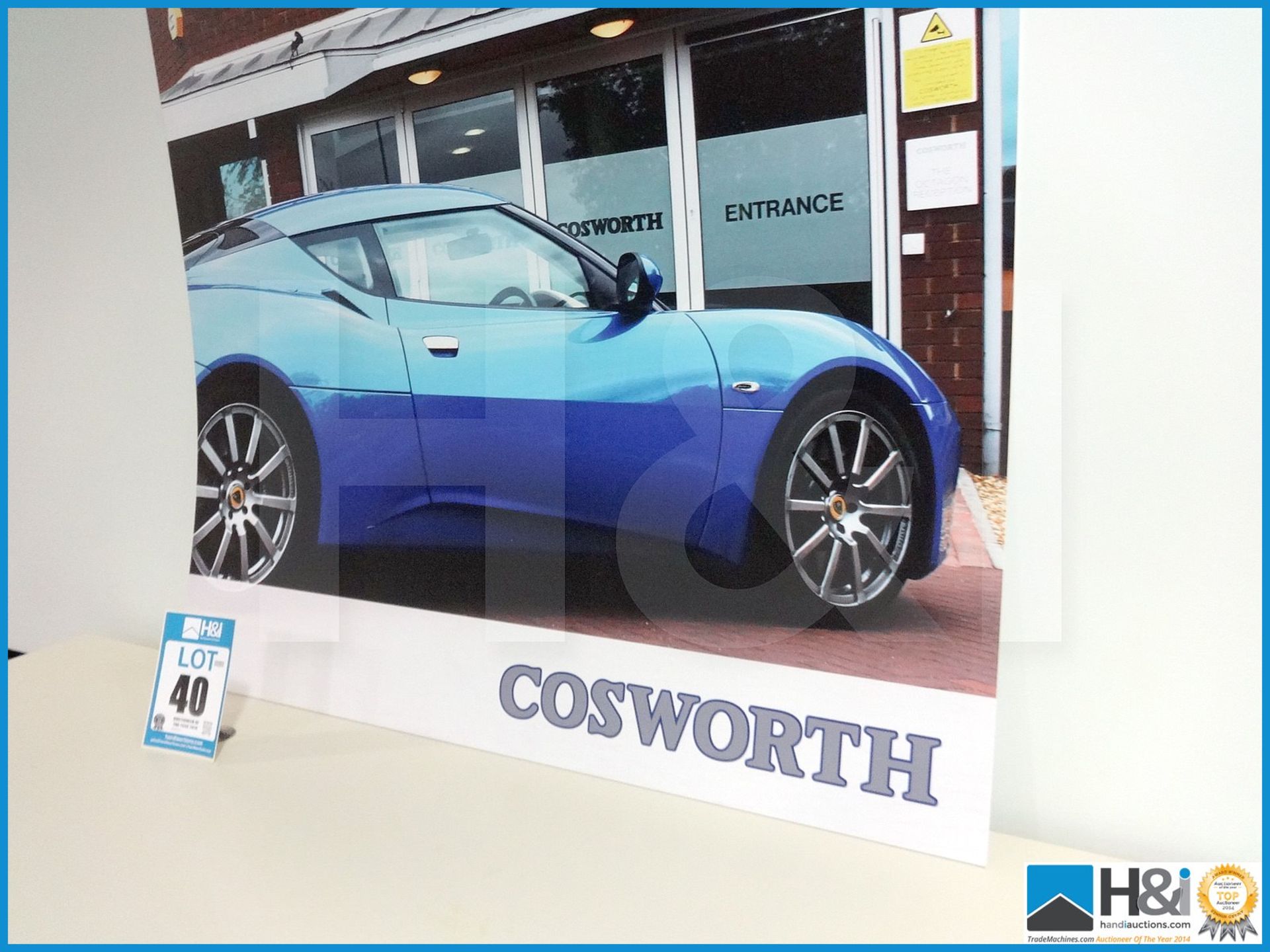 Large format Cosworth promo artwork approx 2.5ft x 2.5ft x 3mm thick Lotus Evora. Never made availab - Bild 2 aus 3