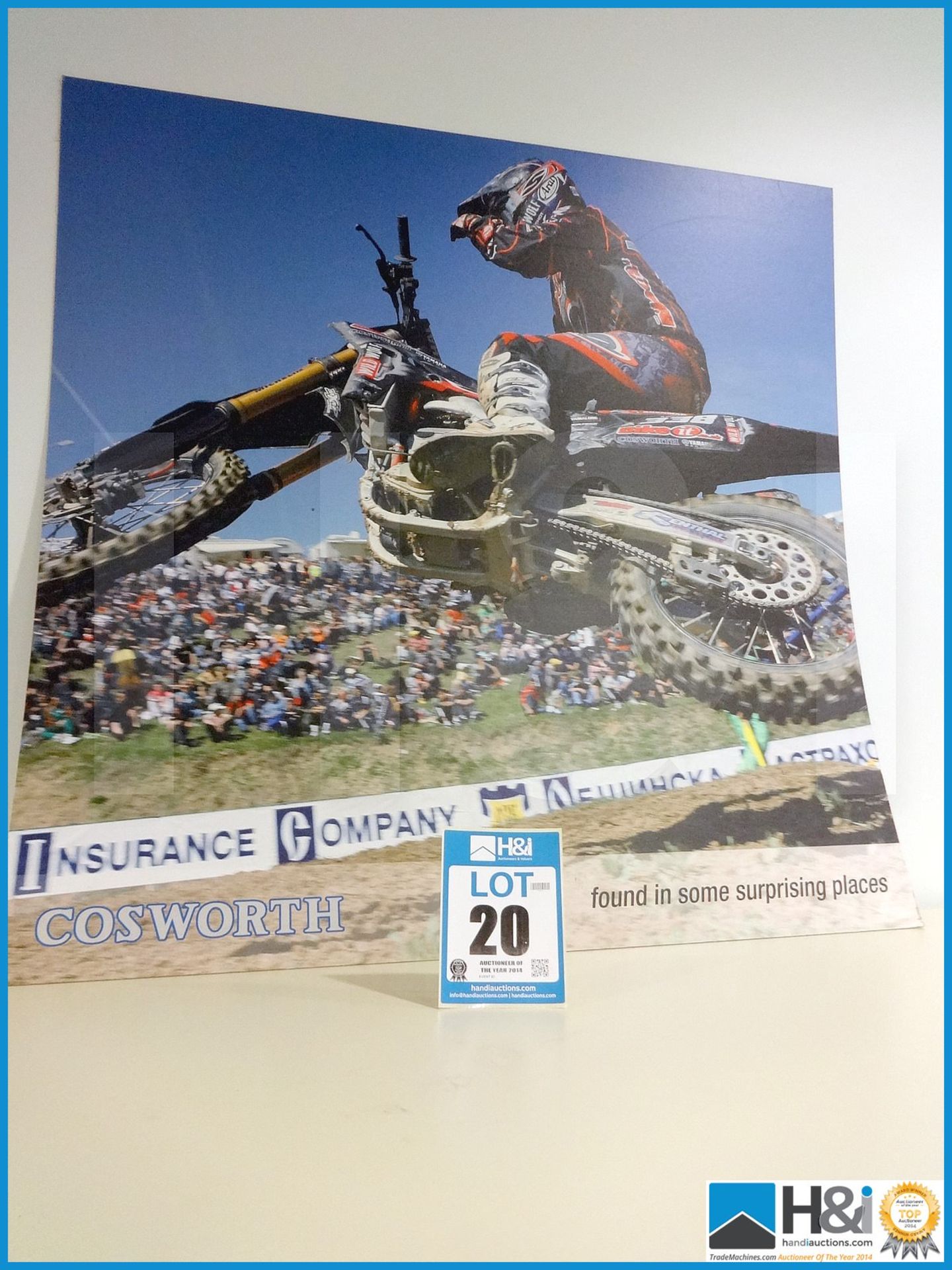 Cosworth branded large print 36inx36in Motocross rider. Never made available to the public before, e