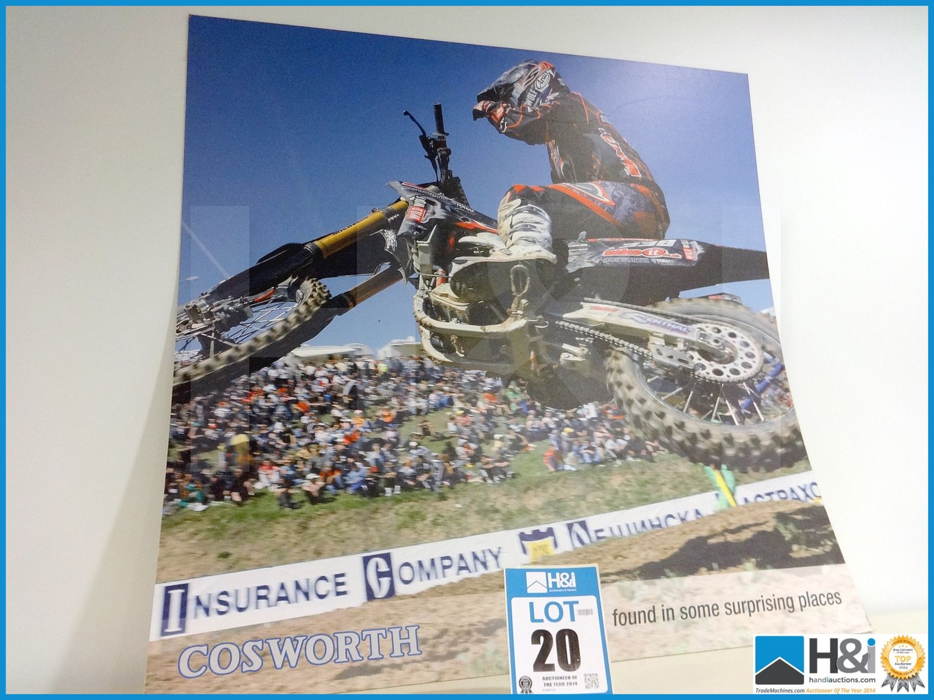 Cosworth branded large print 36inx36in Motocross rider. Never made available to the public before, e - Bild 3 aus 3