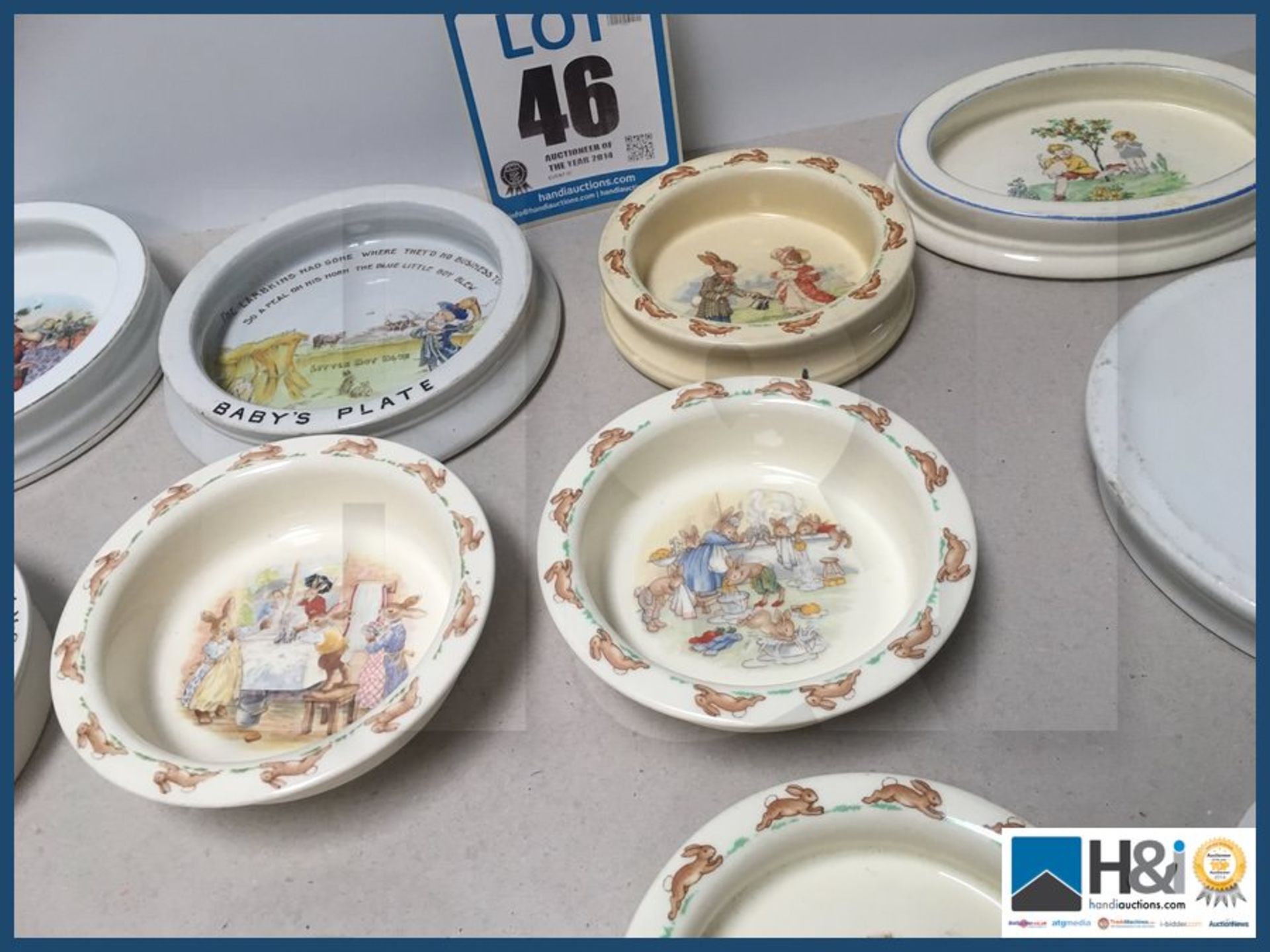 Collection of Wedgewood, Royal Doulton, Shelley Child inspired pottery. - Image 10 of 10