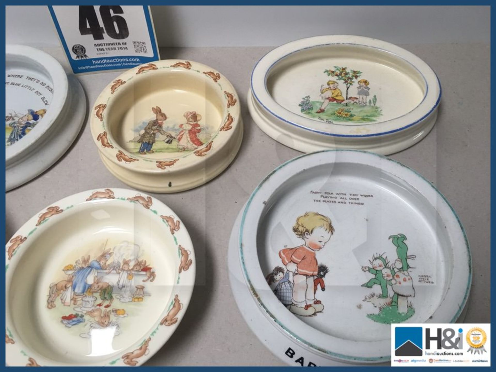 Collection of Wedgewood, Royal Doulton, Shelley Child inspired pottery. - Image 4 of 10