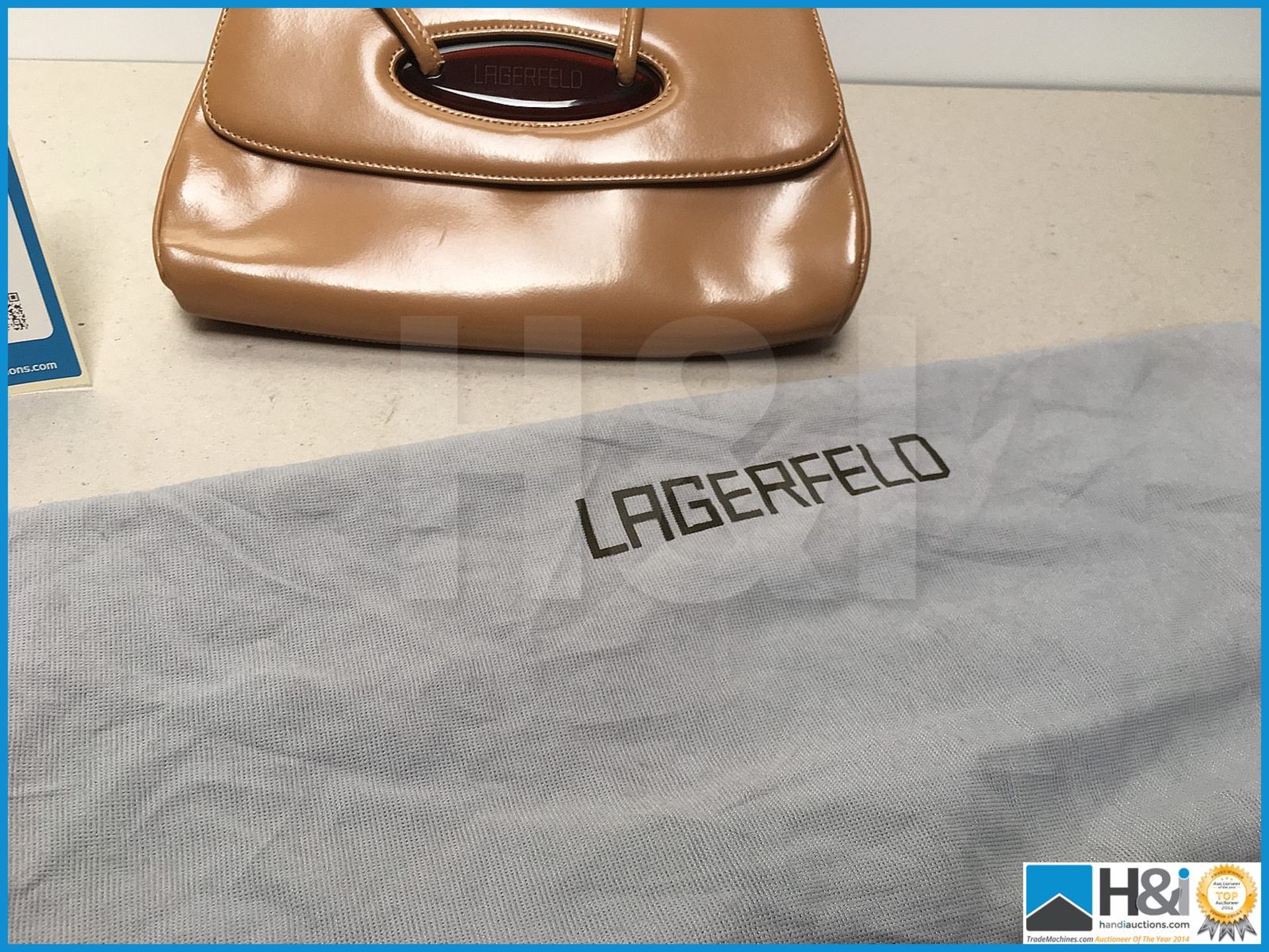 Genuine Karl Largerfeld handbag with original tie bag in excellent condition. - Image 4 of 5