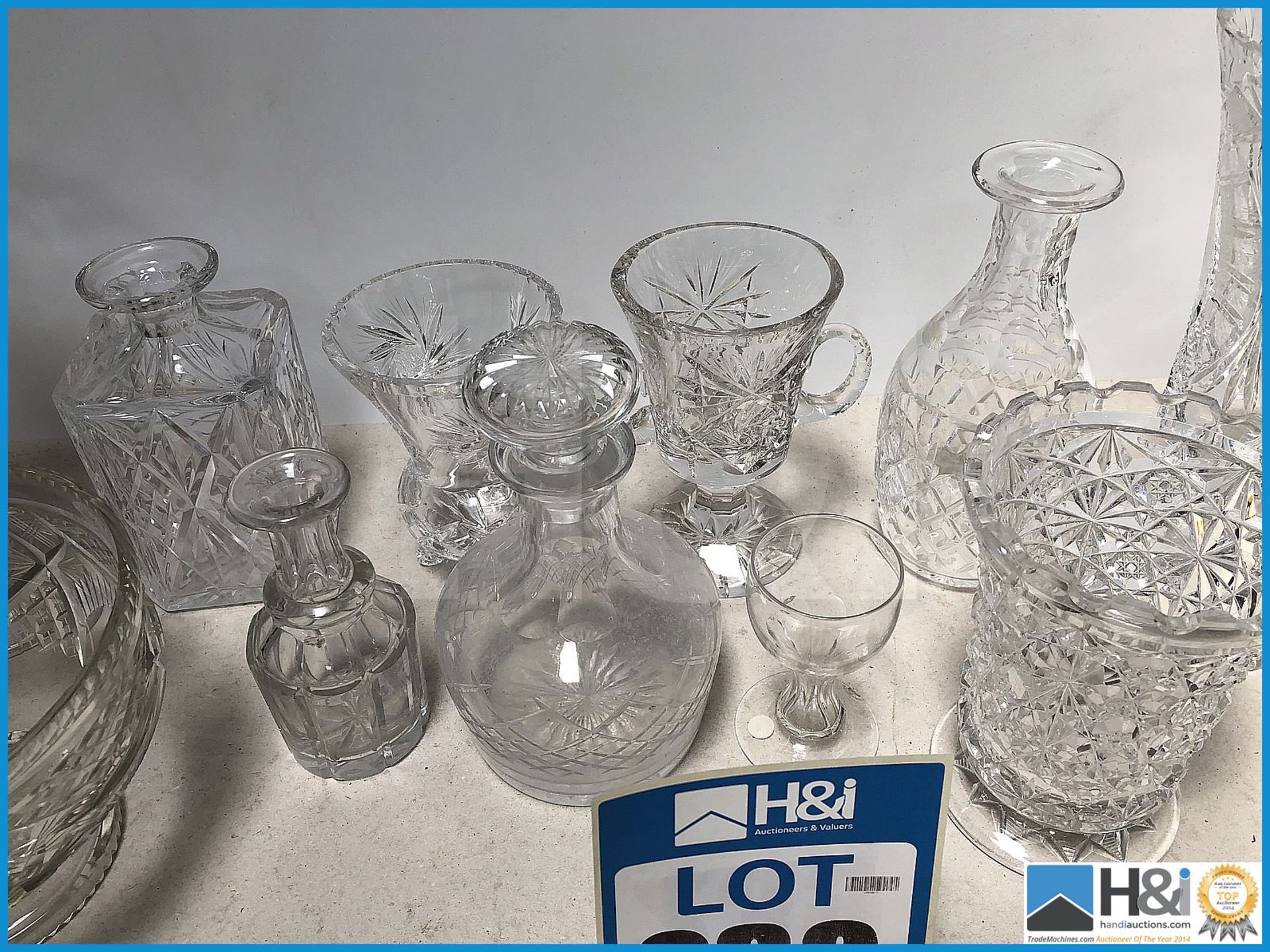 Good lot of cut glass decanters and other glassware. - Image 3 of 4