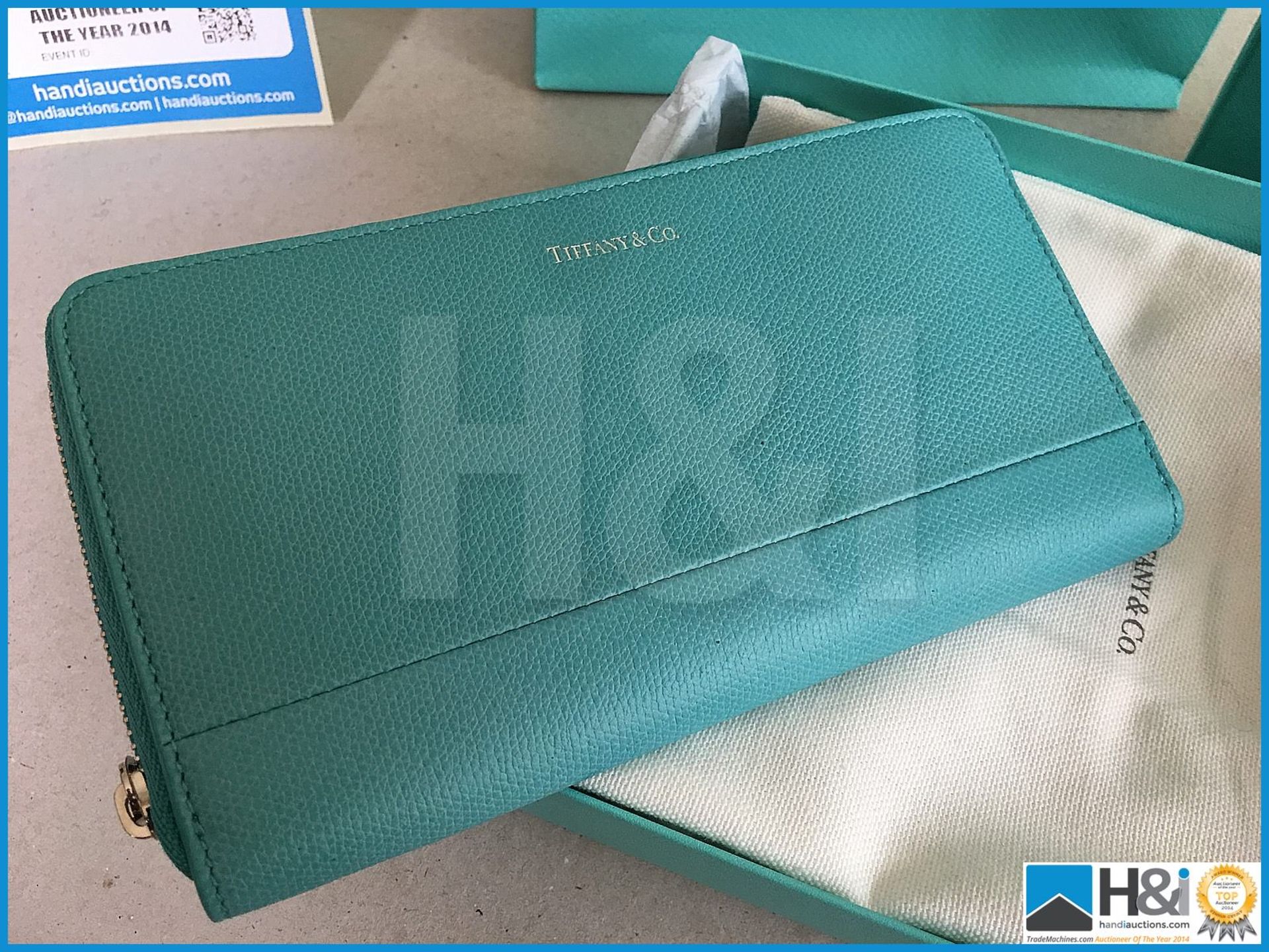 Genuine Tiffany & Co Purse / Wallet in Robins Egg Blue completely unused still with card protectors - Image 3 of 11