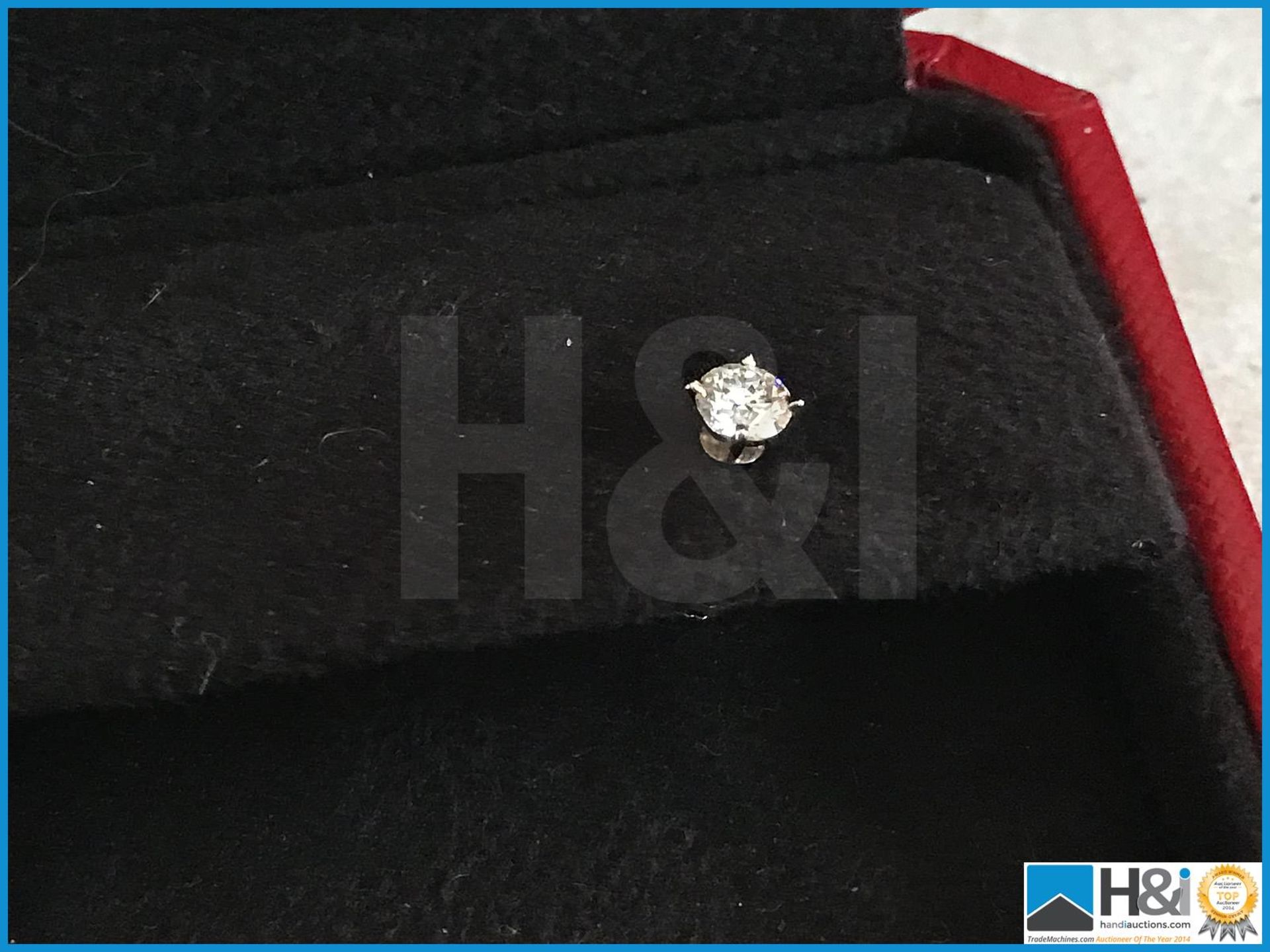 Pair of unworn genuine Cartier Diamond & Platinum earrings presented with a host of certificates, pa - Image 4 of 17