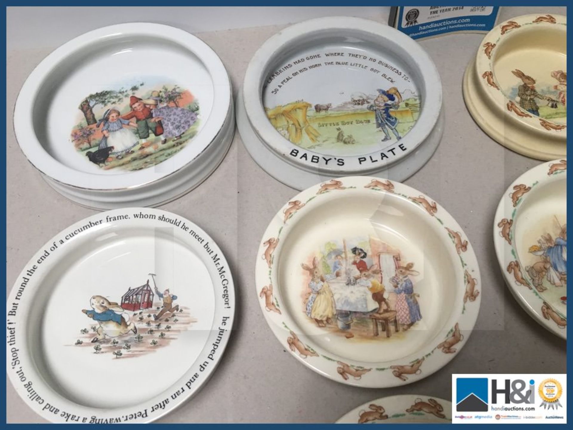 Collection of Wedgewood, Royal Doulton, Shelley Child inspired pottery. - Image 2 of 10