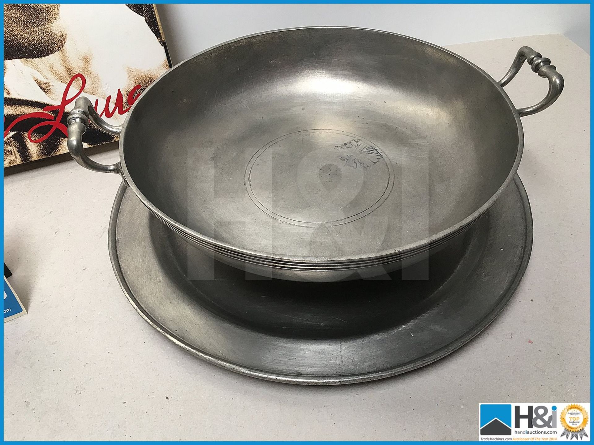 A vintage Ralph Lauren Pewter 16" platter and bowl in excellent condition along with a stunning huge - Image 2 of 15