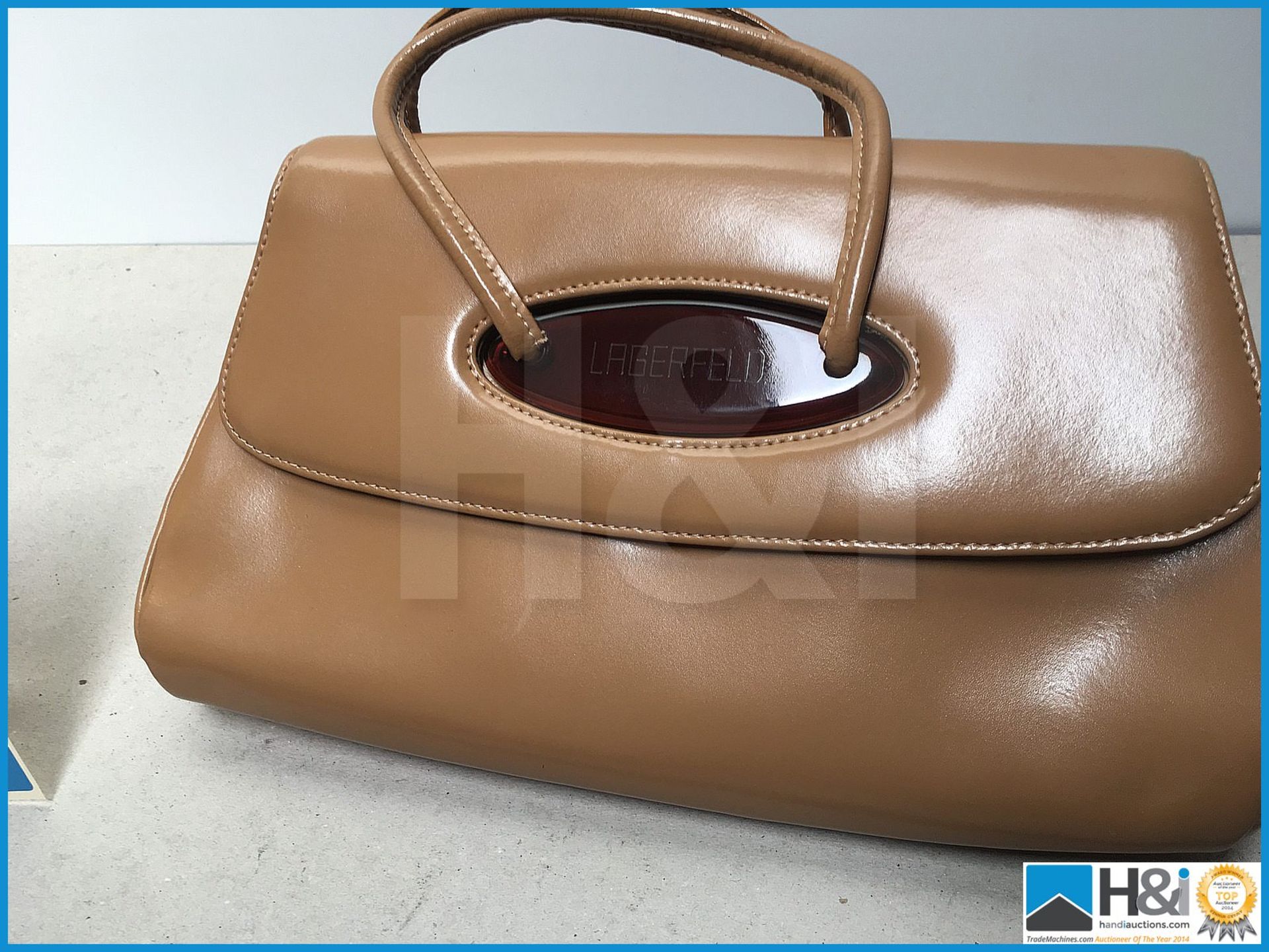 Genuine Karl Largerfeld handbag with original tie bag in excellent condition. - Image 2 of 5