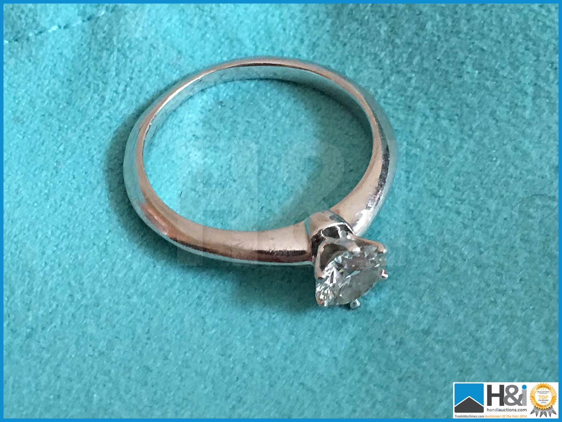Genuine Tiffany classic iconic engagement ring in Platinum with 0.75 Carat Diamond purchased from Ti - Image 6 of 8