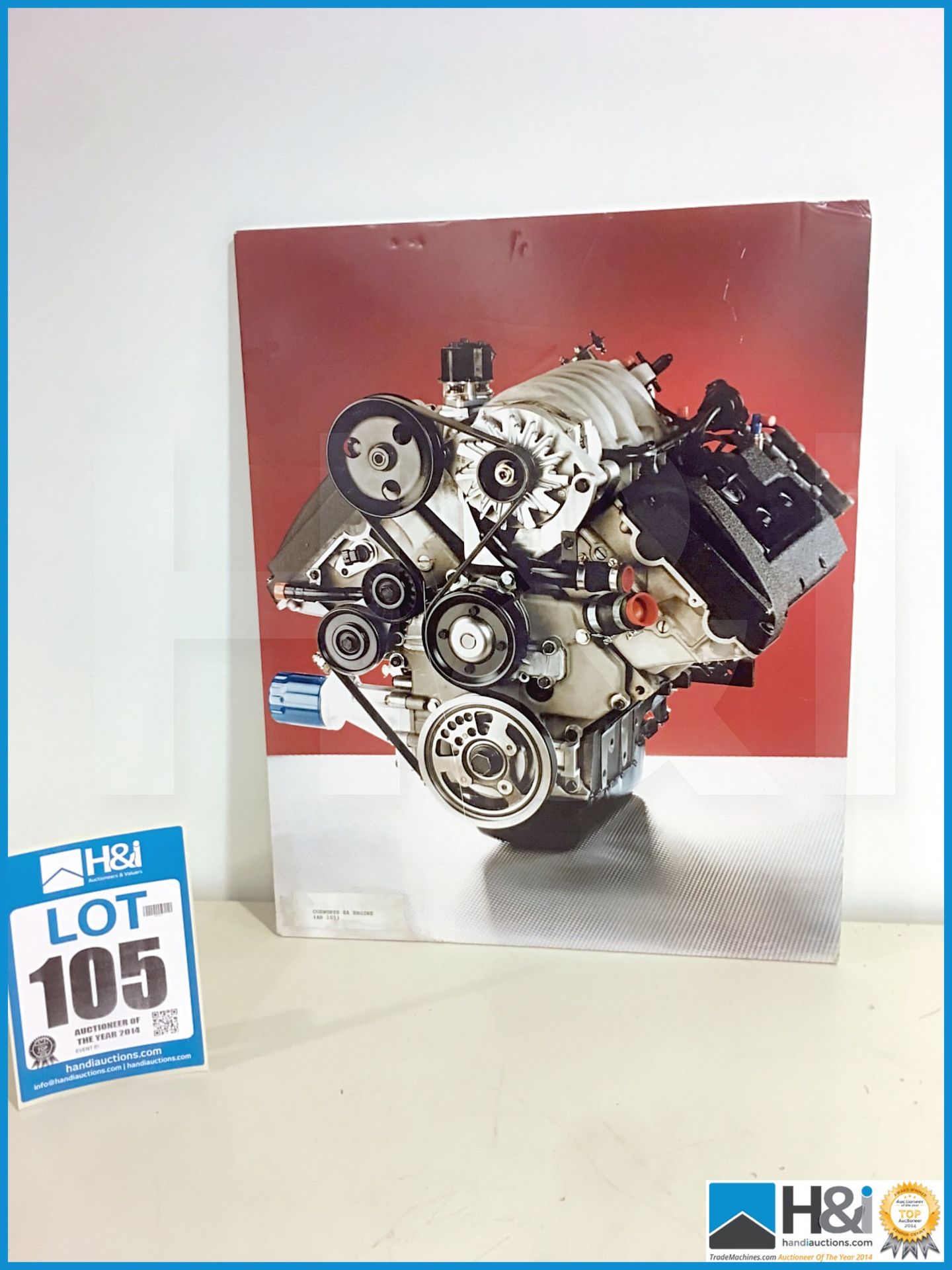 Mounted picture of Cosworth EA engine from the Cosworth Archives. Appx 16in x 20in -- MC:N/A CILN:N/ - Image 3 of 6