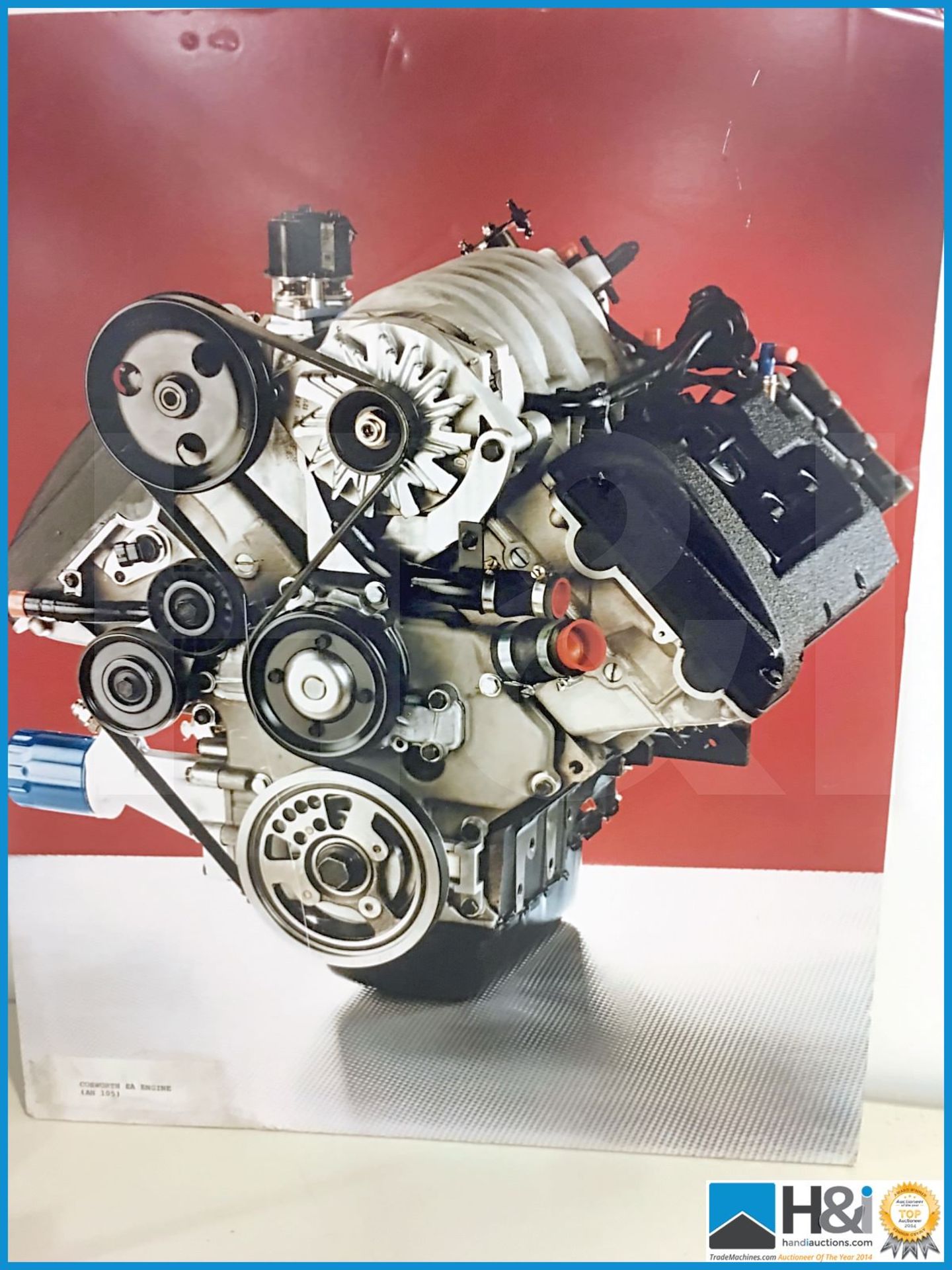 Mounted picture of Cosworth EA engine from the Cosworth Archives. Appx 16in x 20in -- MC:N/A CILN:N/ - Image 2 of 6