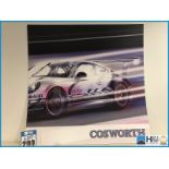 Cosworth promo artwork featuring Porsche GT3. Appx 3ft x 3ft -- MC:N/A CILN:N/A