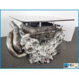Absolutely stunning Cosworth 'CA' Formula One engine coffee table with exhausts and 8mm glass top --