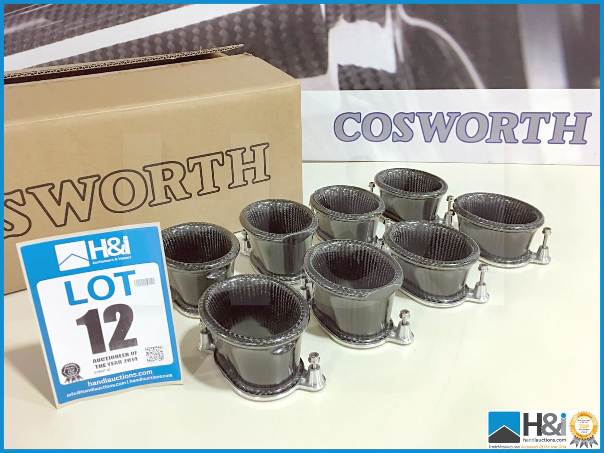 Set of 8 Cosworth CA trumpets. 21.2 nom - M5, insert. Lot value over GBP 2,700 -- MC:20026118 CILN:1