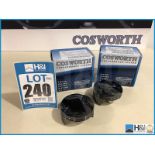 Set of 6 Cosworth Lotus Evora pistons LH & RH - PGR 15.2:1 3 RING DLC -- MC:20030152 / 20030153 CILN