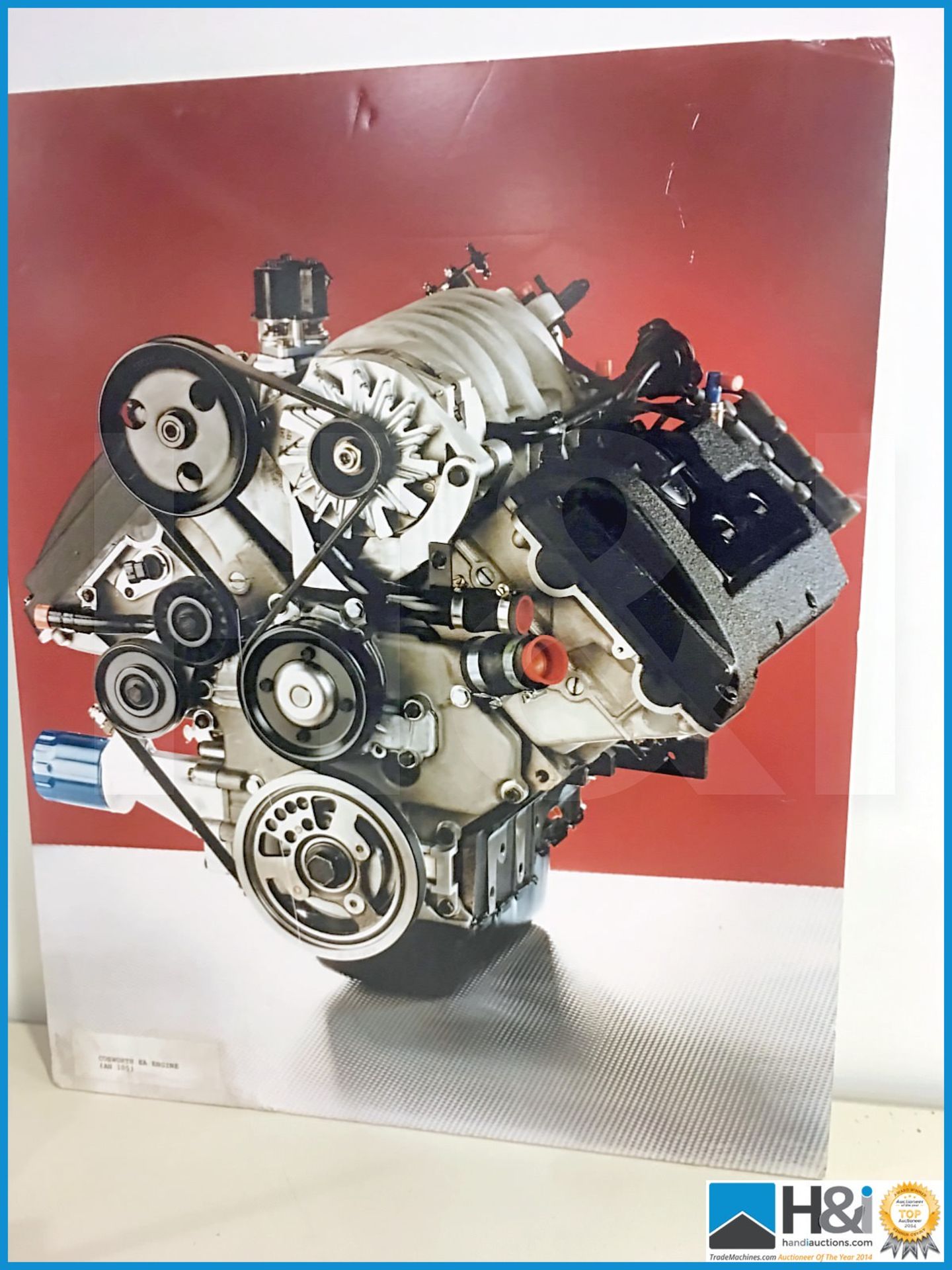 Mounted picture of Cosworth EA engine from the Cosworth Archives. Appx 16in x 20in -- MC:N/A CILN:N/ - Image 4 of 6