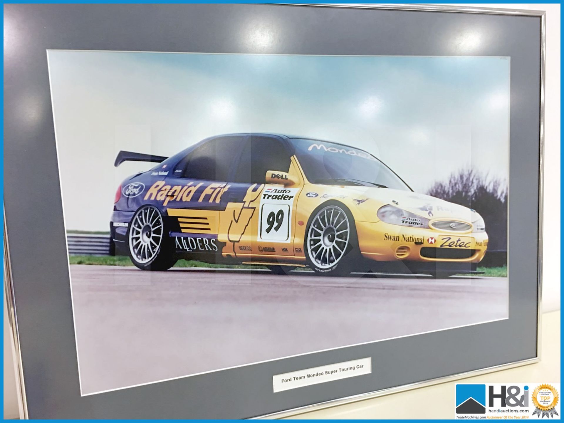 Framed Ford Team Mondeo Super Touring Car. Appx 24in X 17in. From the Cosworth Archives -- MC:N/A CI - Image 2 of 4