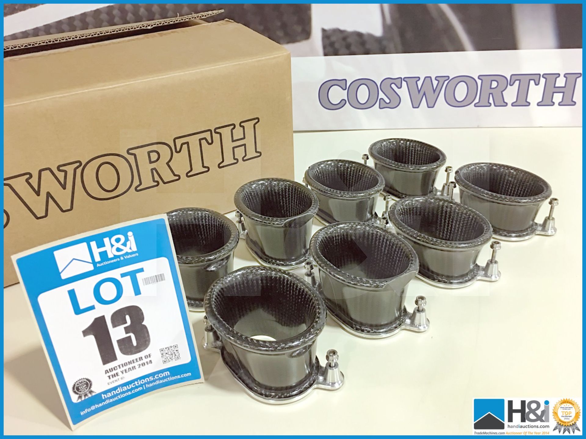 Set of 8 Cosworth CA trumpets. 21.2 nom - M5, insert. Lot value over GBP 2,700 -- MC:20026118 CILN:1