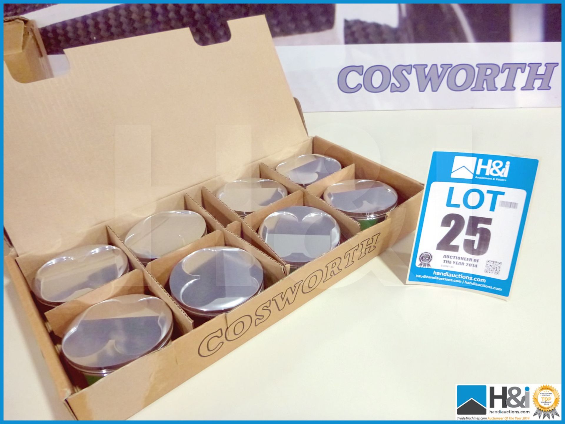 Set of 8 off Cosworth XG Low Drag pistons. Appx lot value over GBP 3,000 -- MC:XG3005 CILN:27 - Image 2 of 5