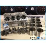 Cosworth XG Indycar CYLINDER BLOCK & SUMP ASSY plus set of 8 piston liners plus crankshaft. More lot