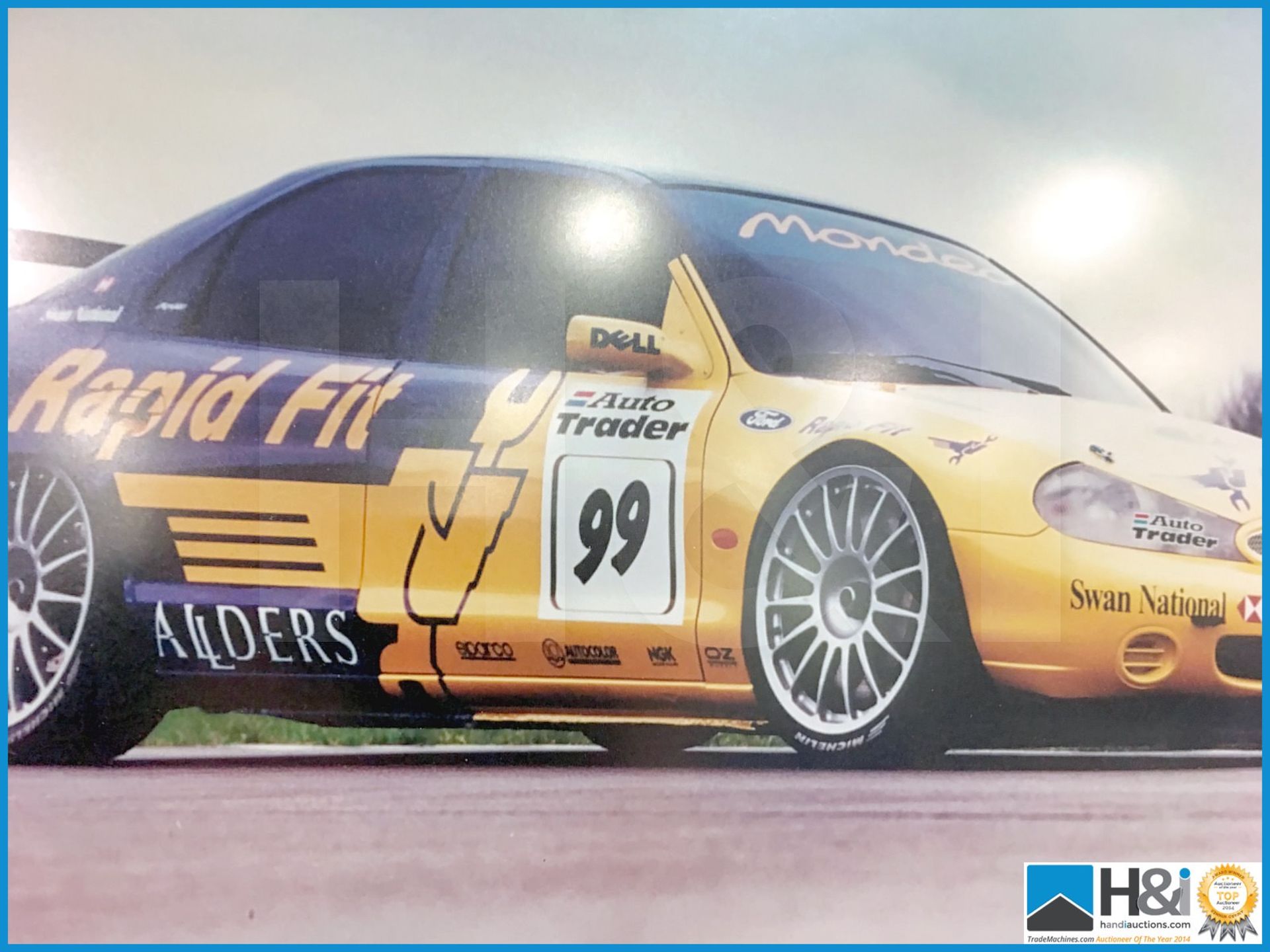 Framed Ford Team Mondeo Super Touring Car. Appx 24in X 17in. From the Cosworth Archives -- MC:N/A CI - Image 4 of 4