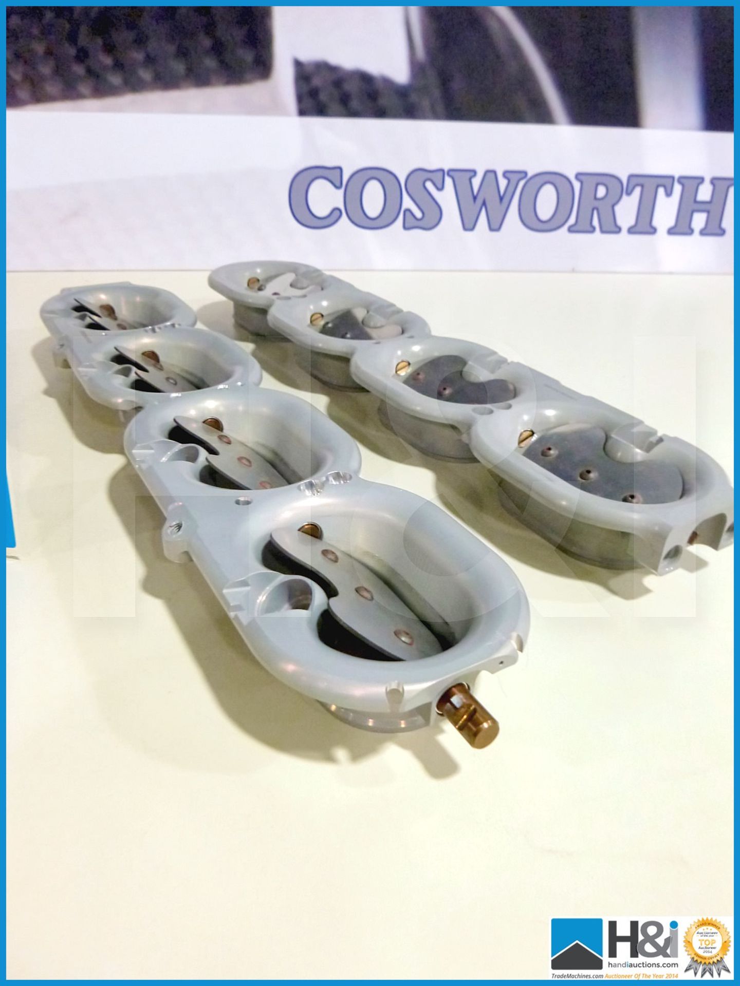 2 off Cosworth XG 3.5L metal throttle trumpets with butterflies -- MC:N/A CILN:N/A - Image 3 of 4