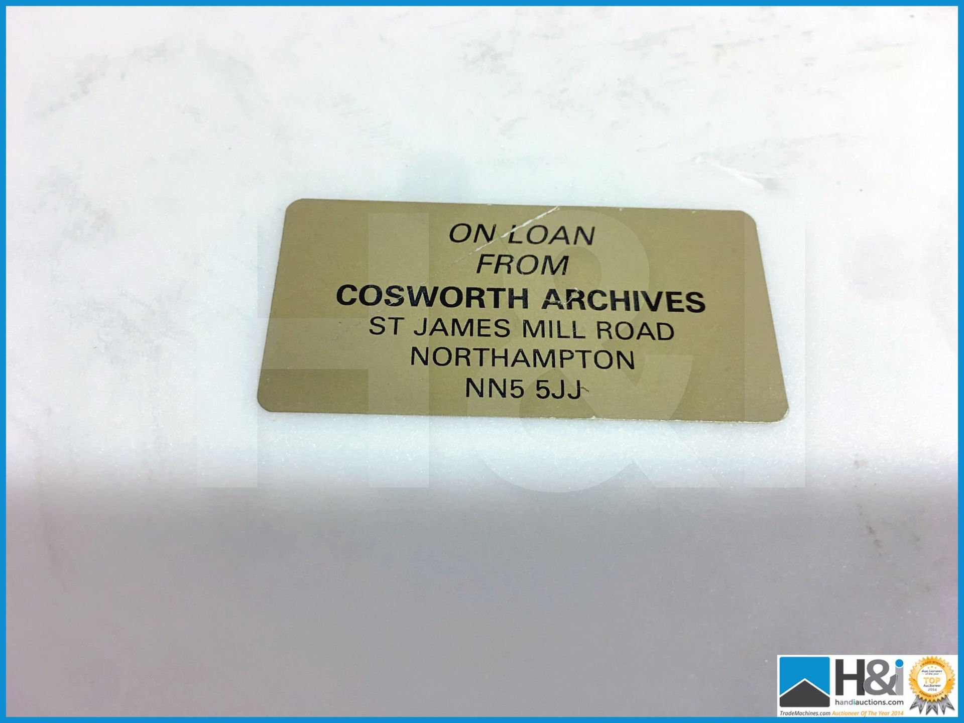 Mounted picture of Cosworth EA engine from the Cosworth Archives. Appx 16in x 20in -- MC:N/A CILN:N/ - Image 6 of 6