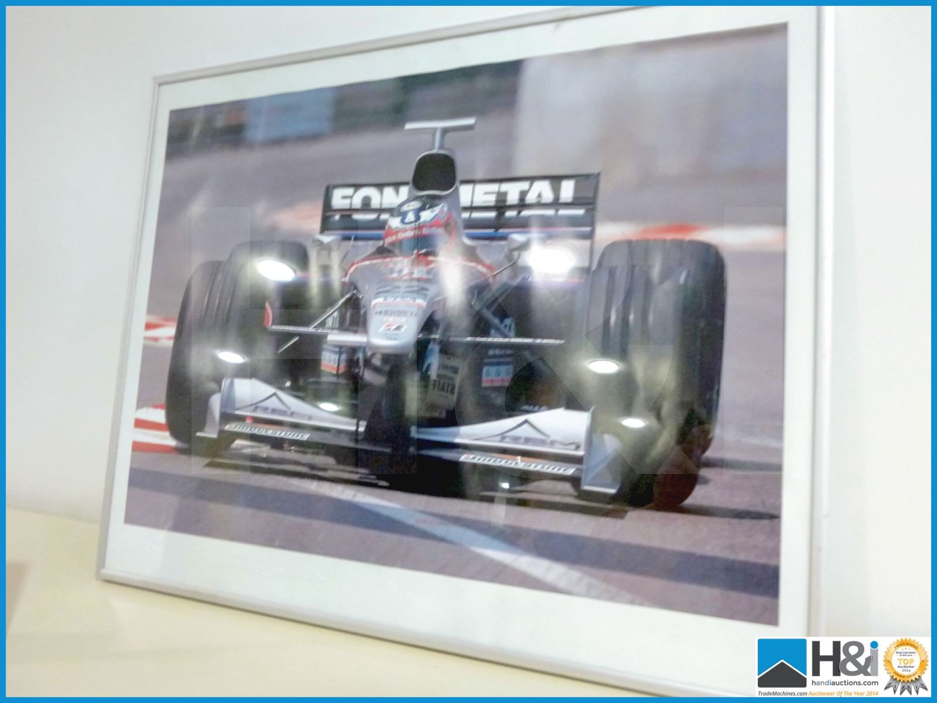 Framed print of Formula One car, driven by Shinji Nakano approx 20in X 16in -- MC:N/A CILN:N/A - Image 3 of 3