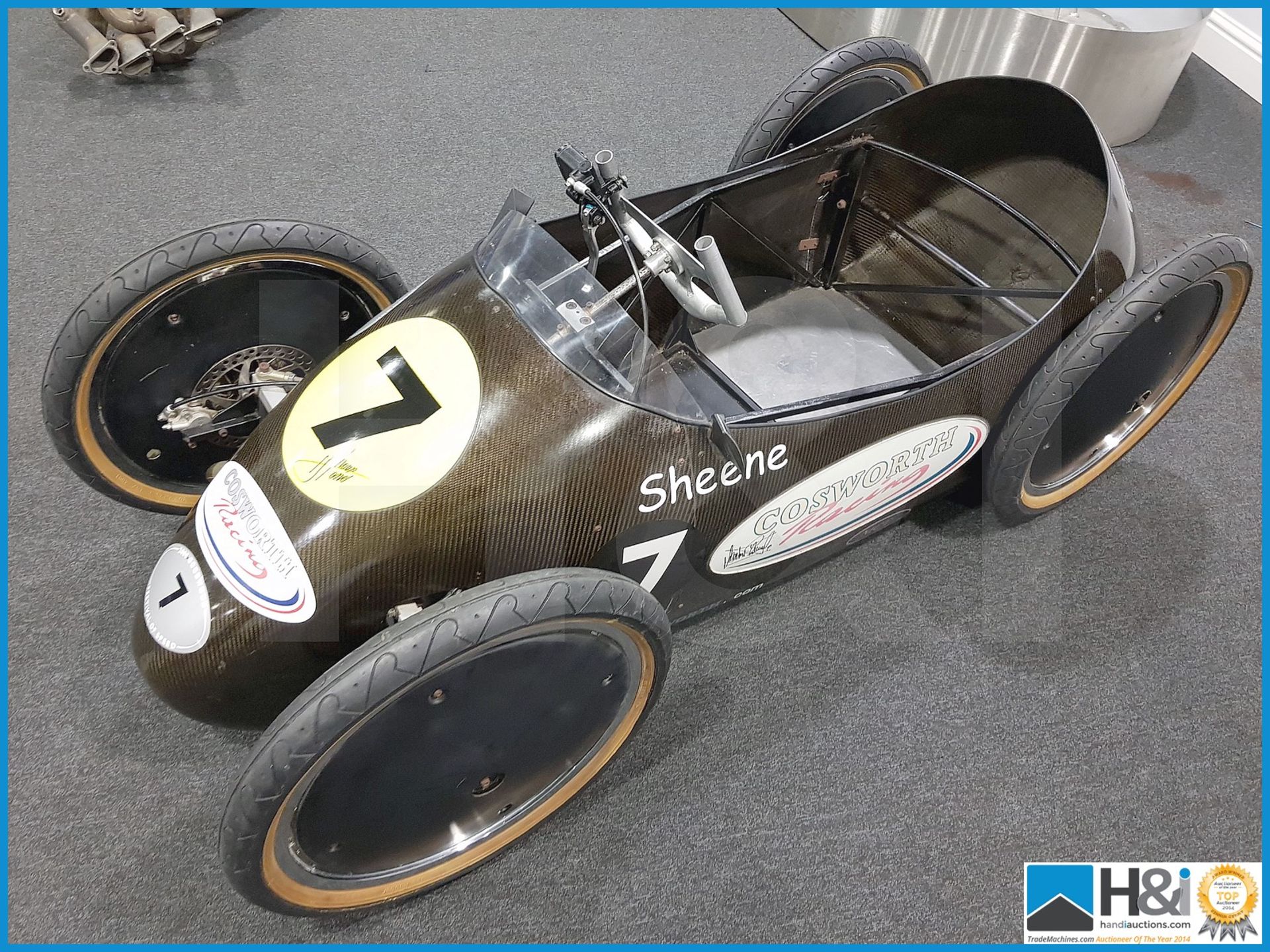 Barry Sheene carbon fibre racer. The down hill racer was designed and built by a team from Cosworth - Image 4 of 9