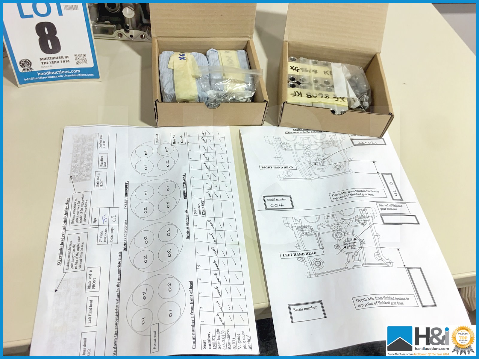 1 off XG8608 LH and XG8607 RH Cosworth Diverge cylinder head assemblies -- MC:XG8608 XG8607 CILN:25- - Image 7 of 8