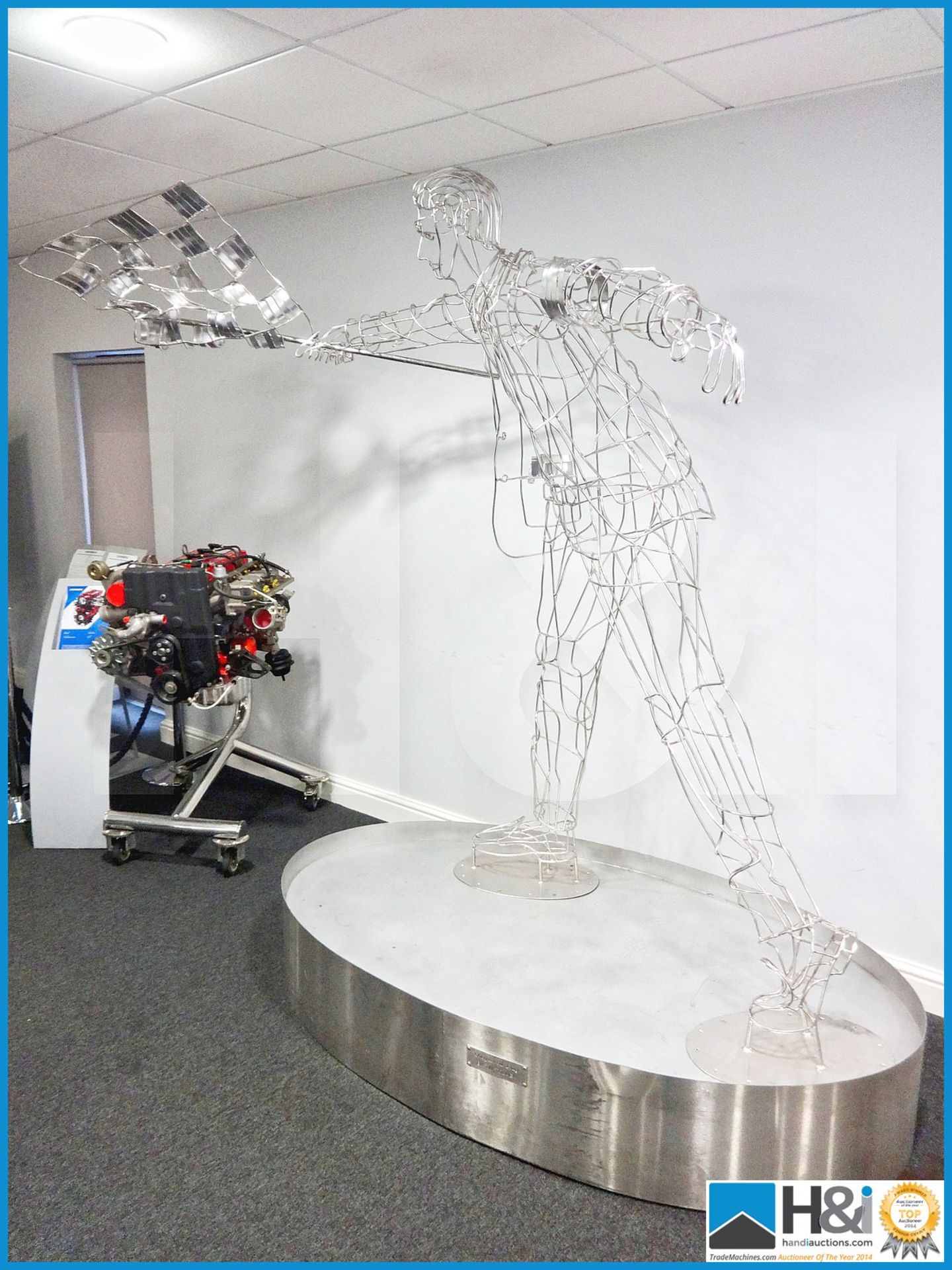 Tolkien sculpture entitled 'Chequered Flag' commissioned for Cosworth for the Festival of Speed. Con - Image 25 of 28
