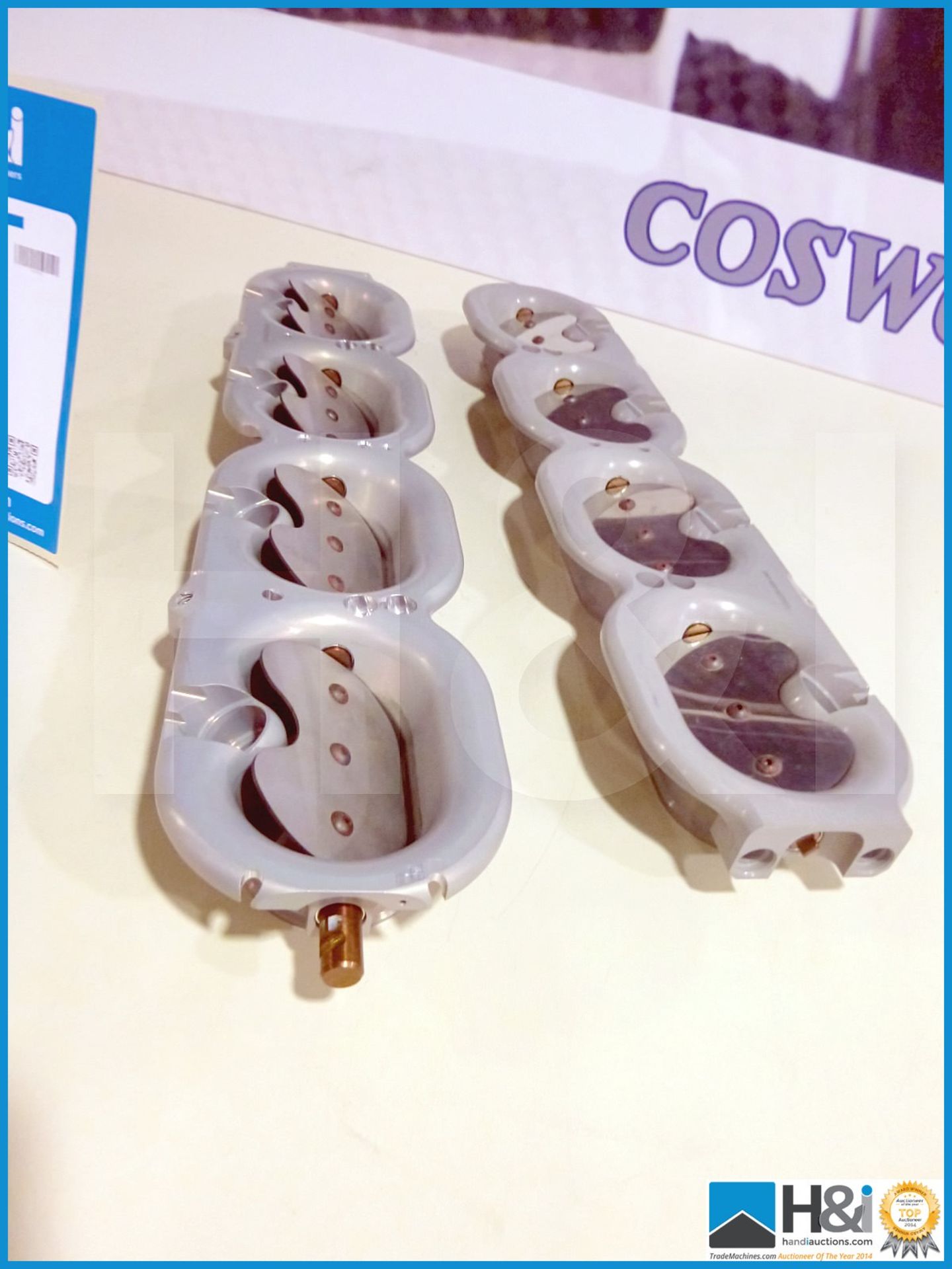 2 off Cosworth XG 3.5L metal throttle trumpets with butterflies -- MC:N/A CILN:N/A - Image 2 of 4