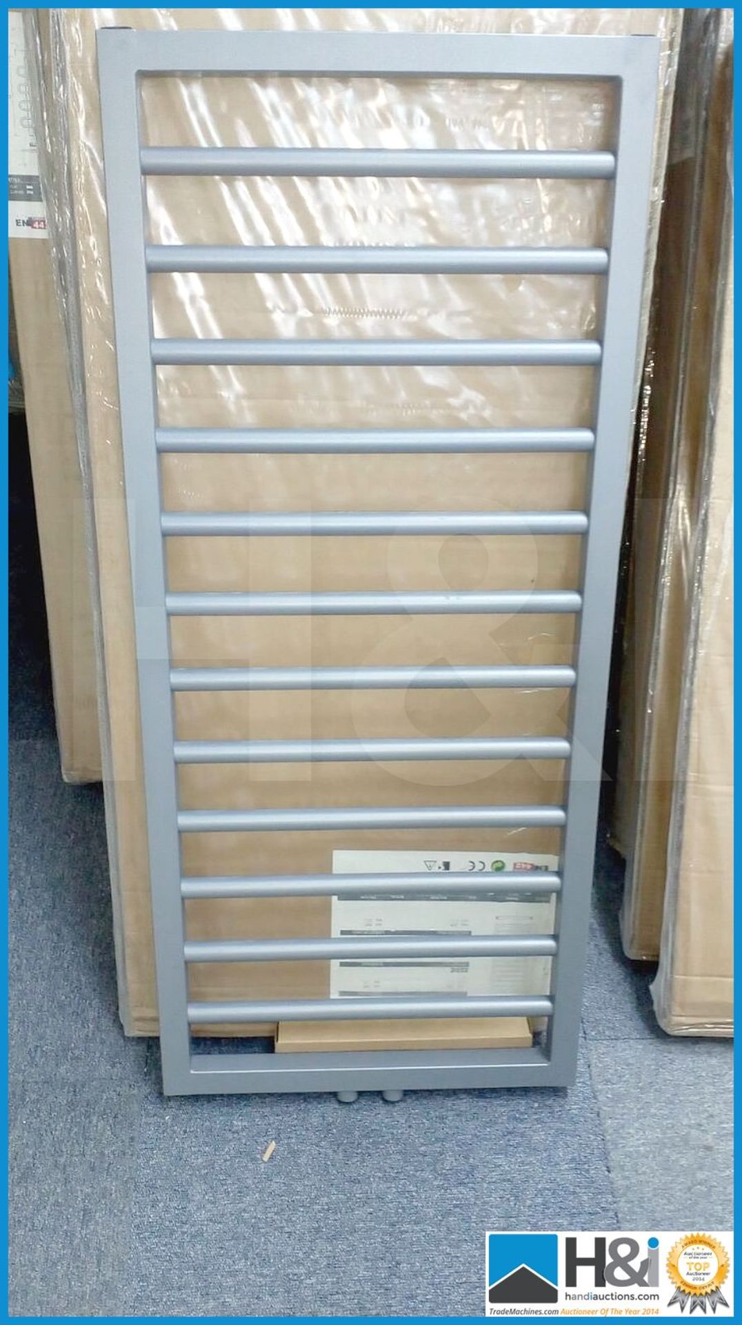 Designer mat silver ladder radiator 1042x450 .New and boxed. Suggested Manufacturers Selling Price E