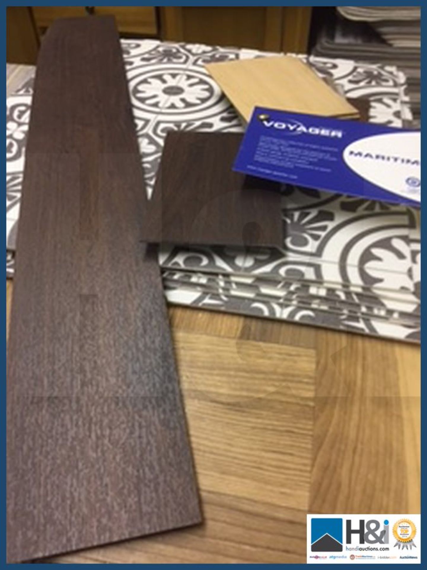 Polyflor Maritime Voyager colour 2048 Mahogany. 20.4 m2 per lot (6 boxes). RRP GBP1,170 per lot.