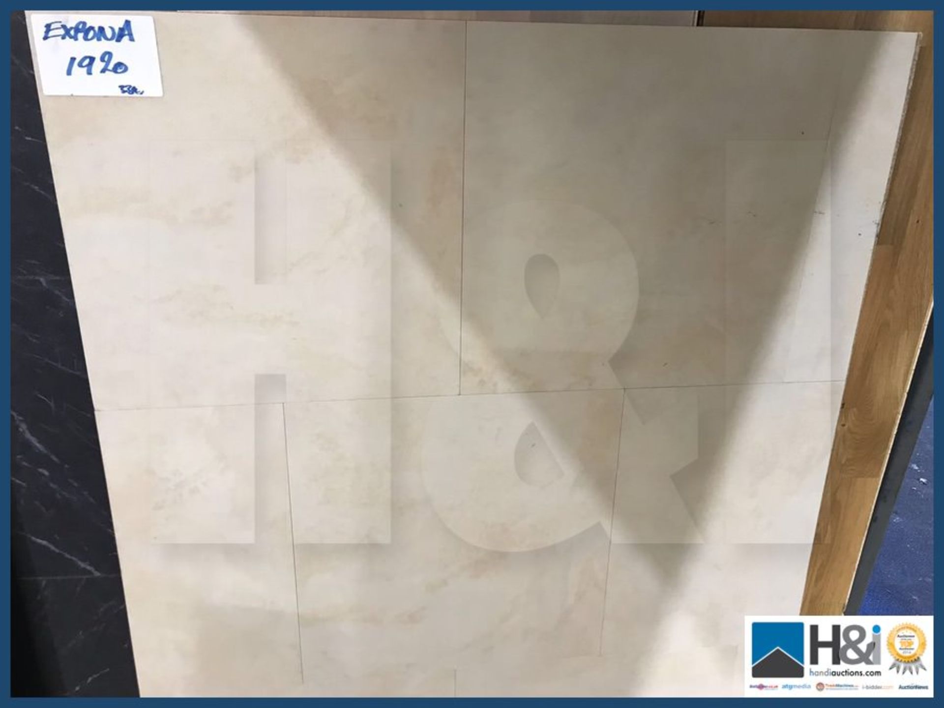 Polyflor Expona Natural Limestone tiles 18x18 inch. 3.34m2 per box 6 boxes = 20.06m2. RRP GBP650 per