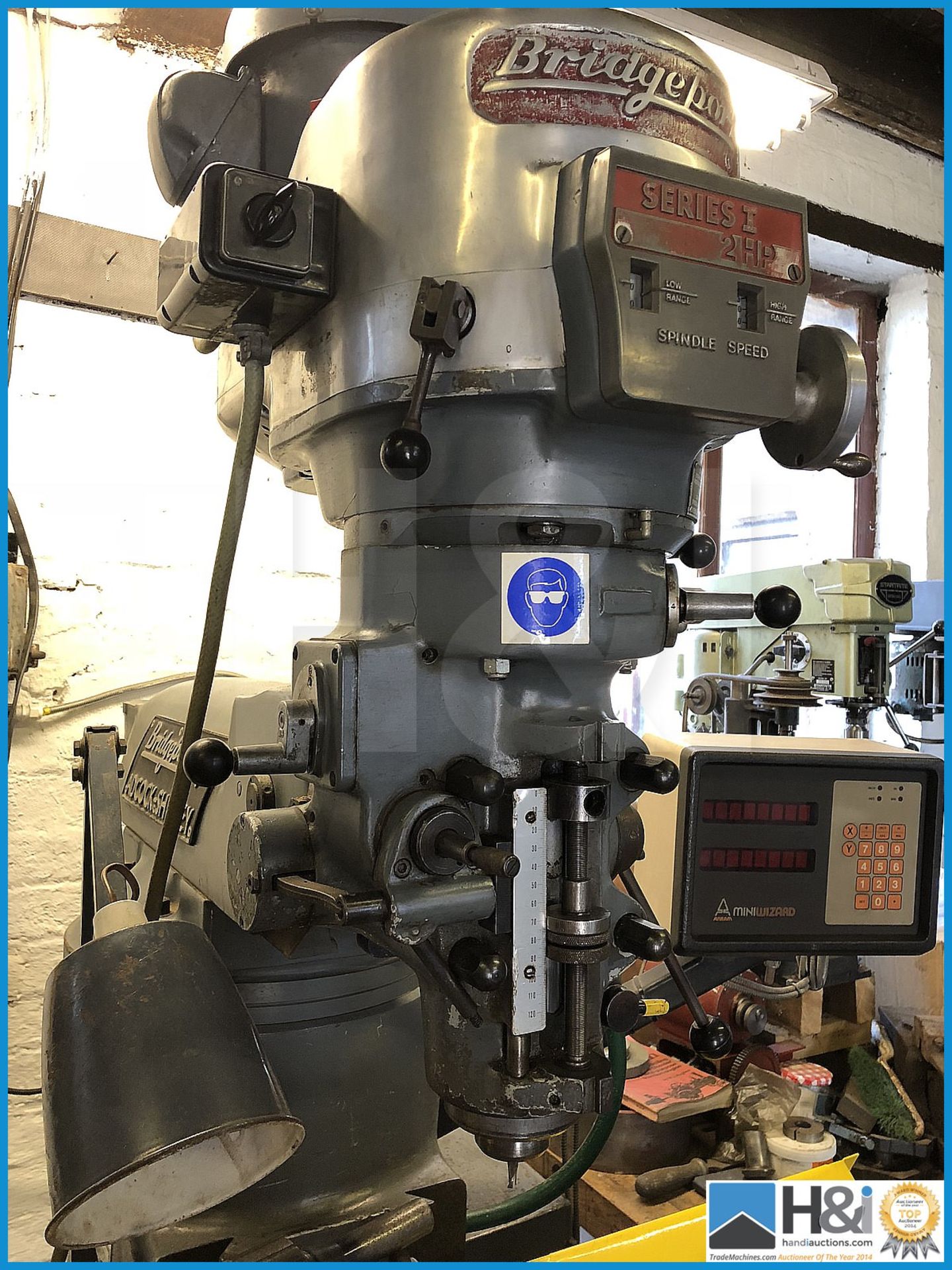 Bridgeport Series 1 2HP variable speed milling machine with DRO and excellent selection of tooling c - Image 3 of 15