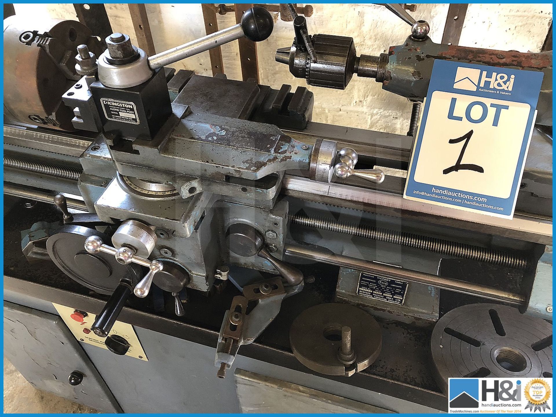 Viceroy Metric TD5 1/1G/B metalworking lathe with 2 x chucks in excellent order. 3 phase - Bild 3 aus 8