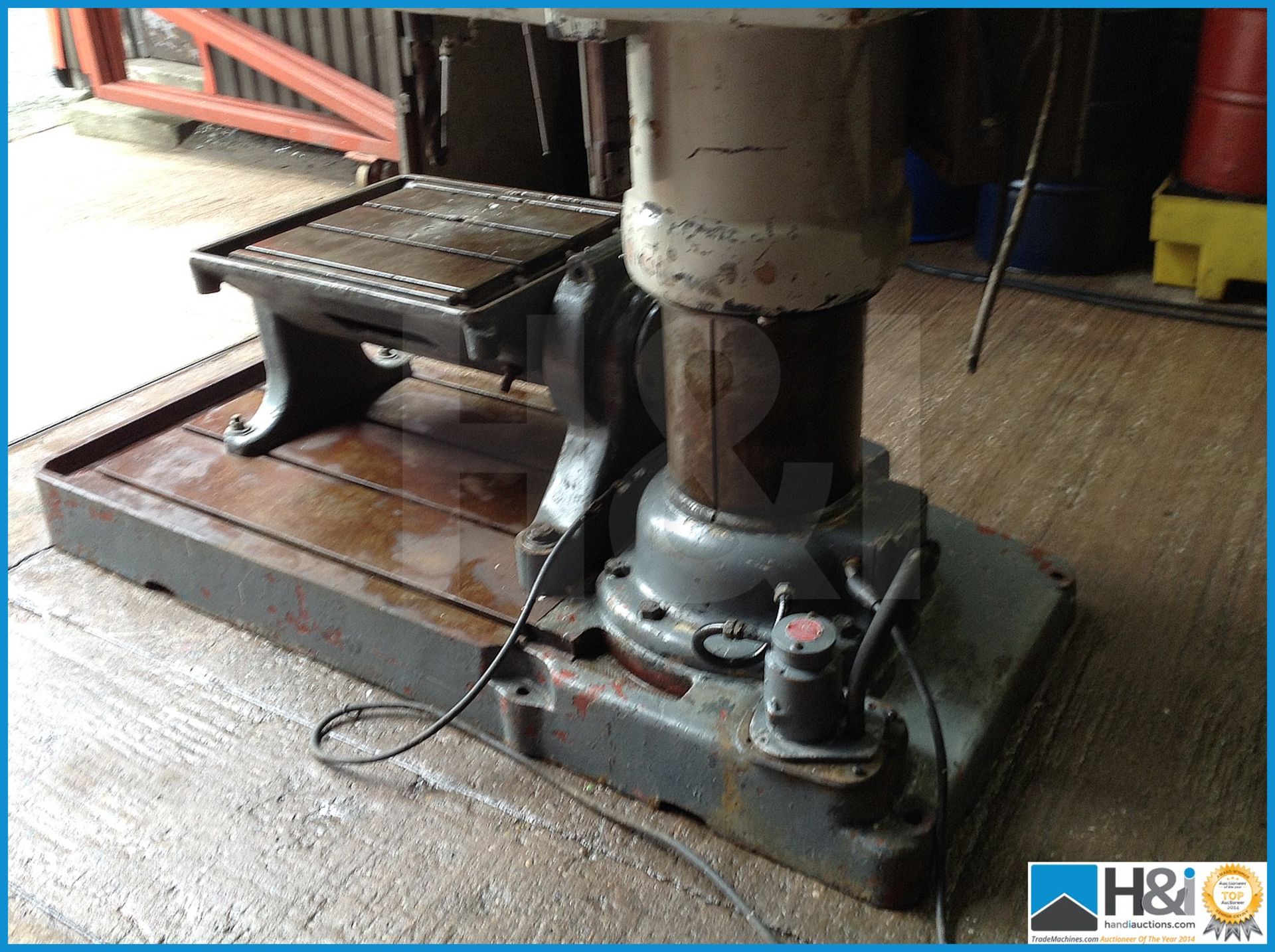 Archdale radial arm drill with rare tilting table - Image 7 of 7